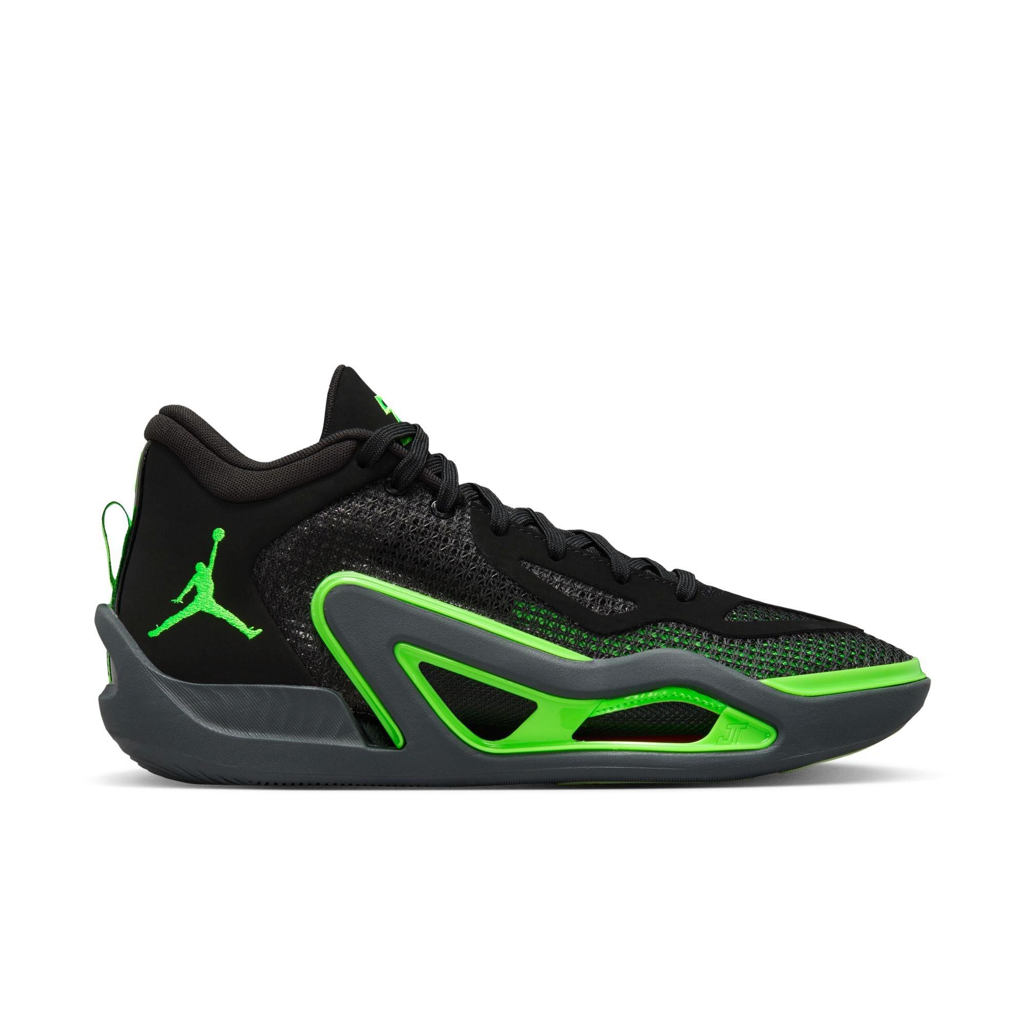 Jordan Tatum 1 "Black/Green Strike/Anthracite" Men's Basketball Shoe - BLACK/GREEN STRIKE/ANTHRACITE Thumbnail View 1