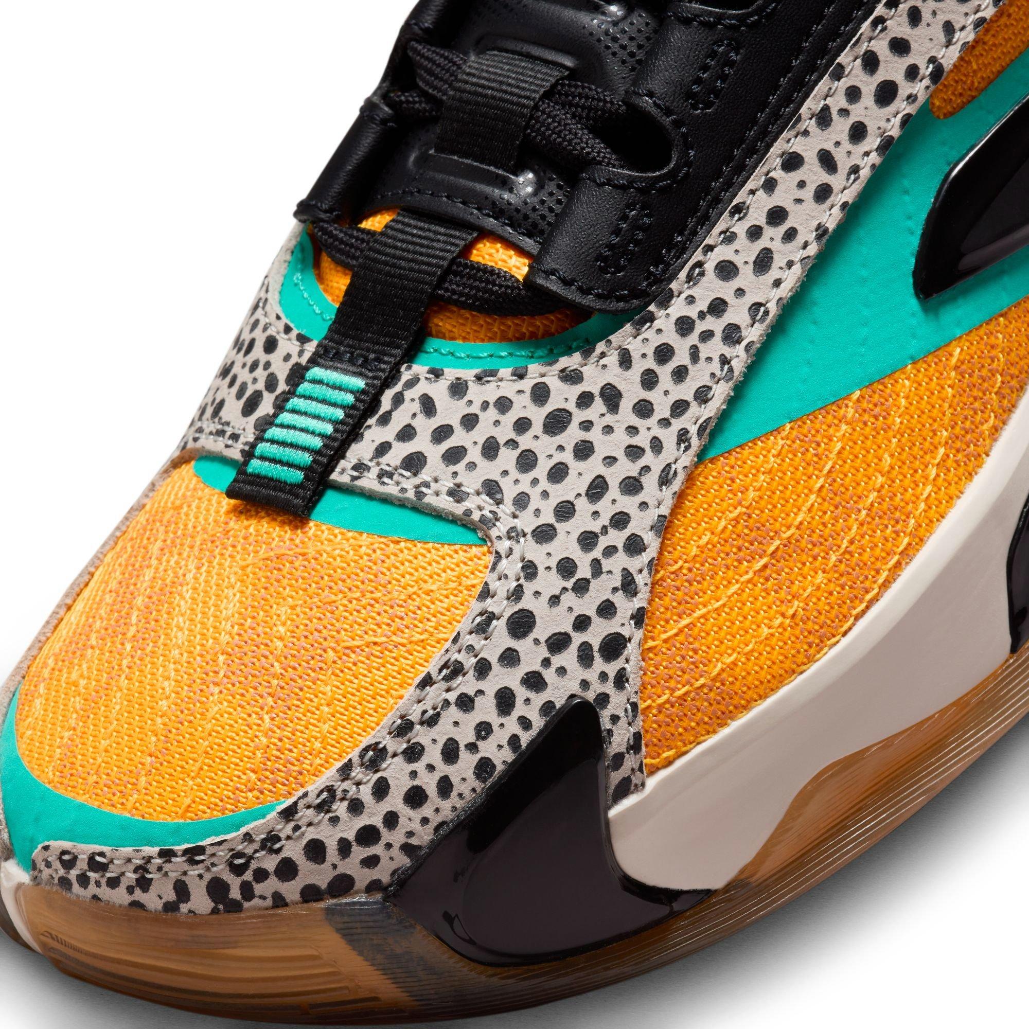 Jordan Luka 2 "Safari" Men's Basketball Shoe - LASER ORANGE/HYPER JADE/BLACK Thumbnail View 4
