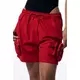 Smoke Rise Women's Cargo Nylon Shorts-Red - RED Thumbnail View 3