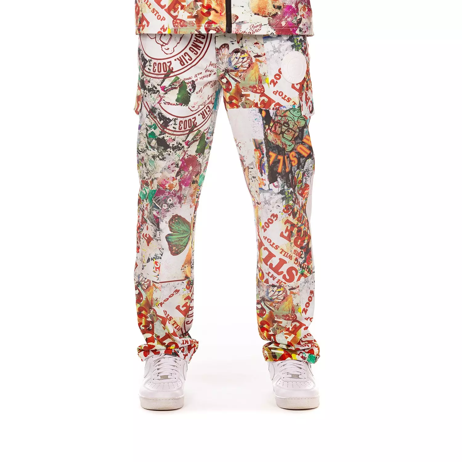 Hustle Gang Men's Ellora Nylon Pants - WHITE