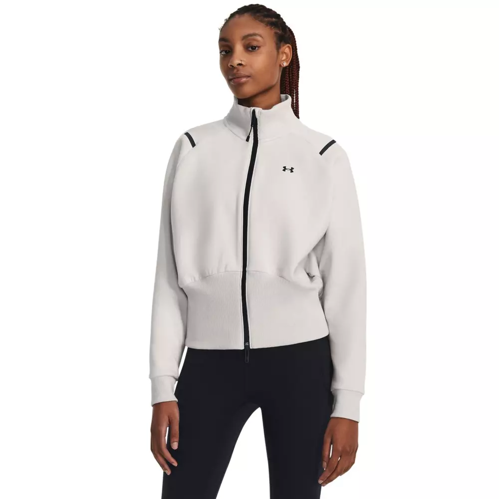 Under Armour Women's Unstoppable Fleece Full-Zip Jacket - OFF-WHITE