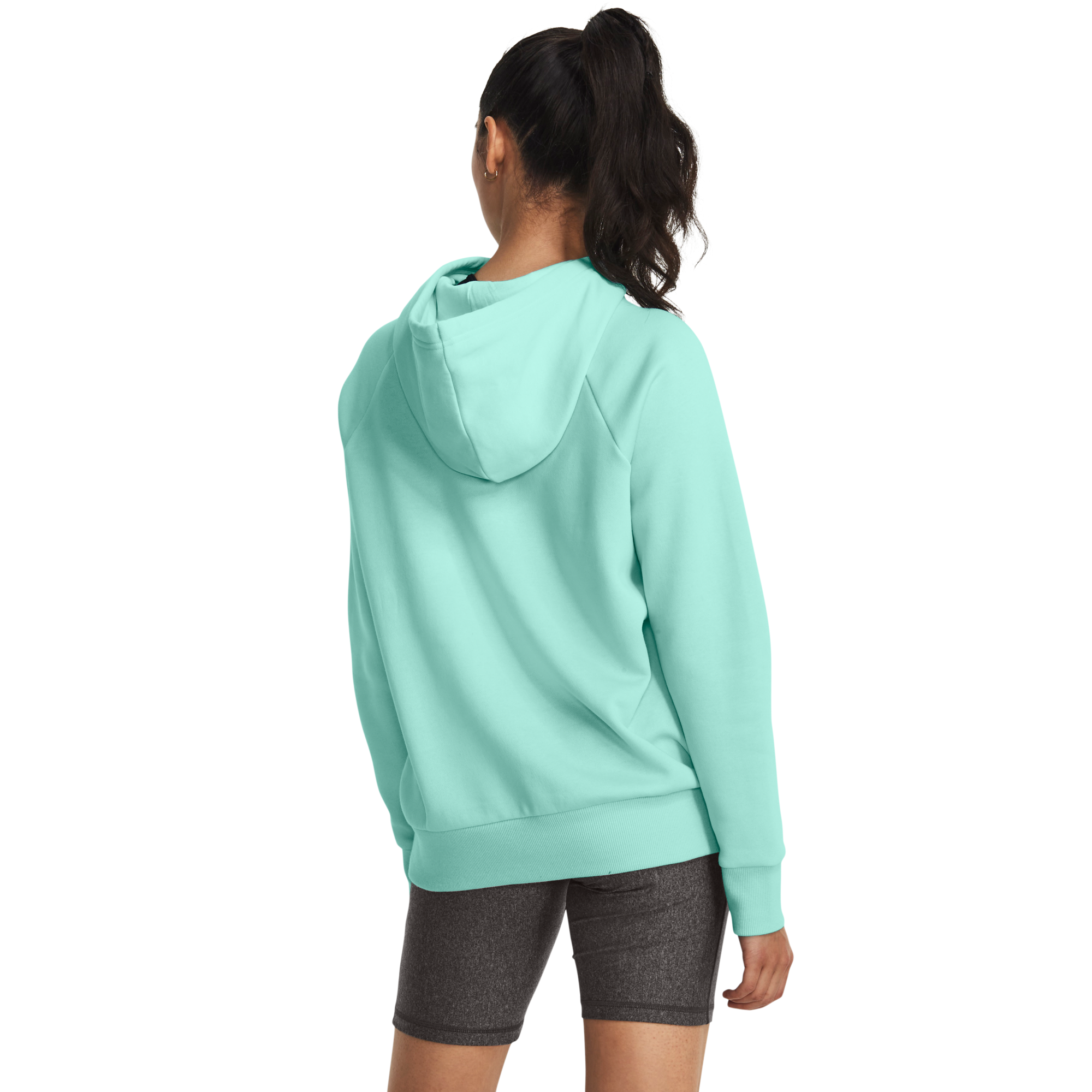 Under Armour Women's Rival Fleece BL Pullover Hoodie-Mint - MINT Thumbnail View 2