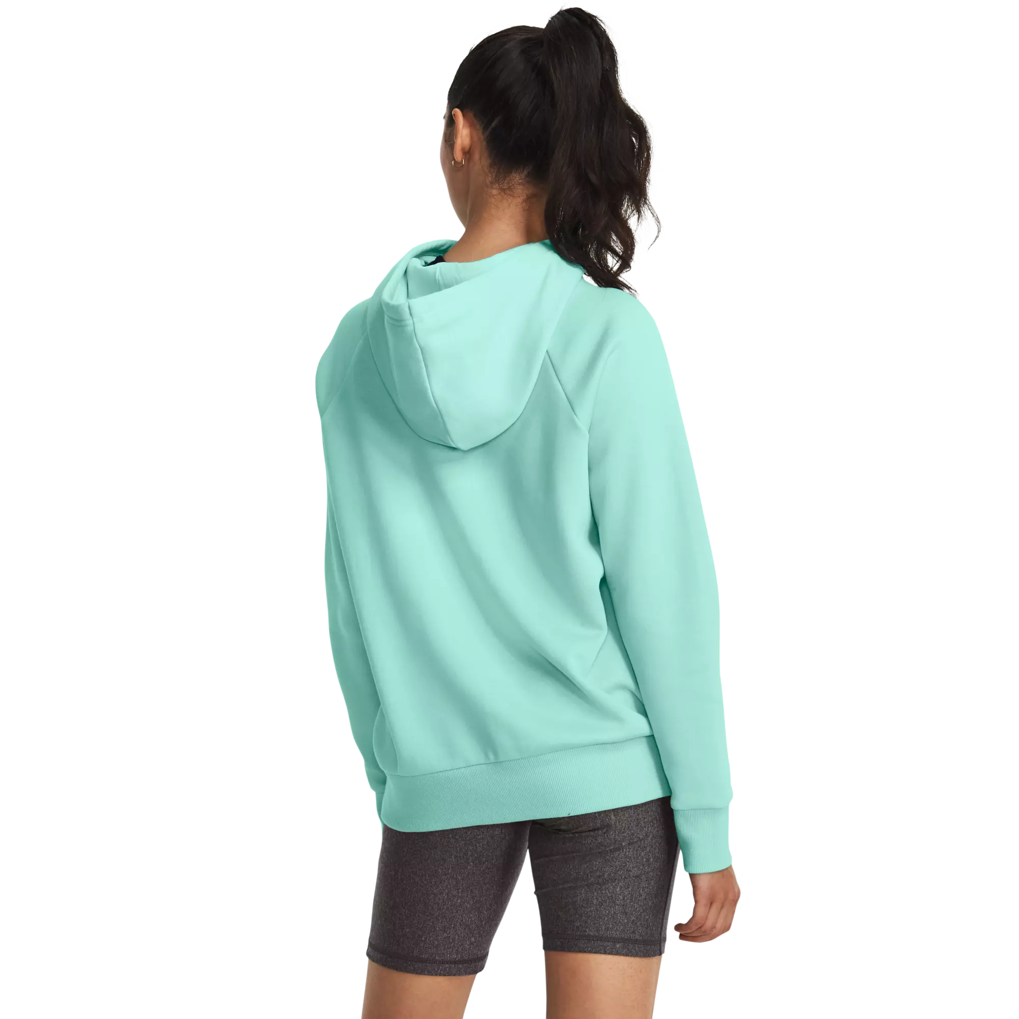 Under Armour Women's Rival Fleece BL Pullover Hoodie-Mint - MINT