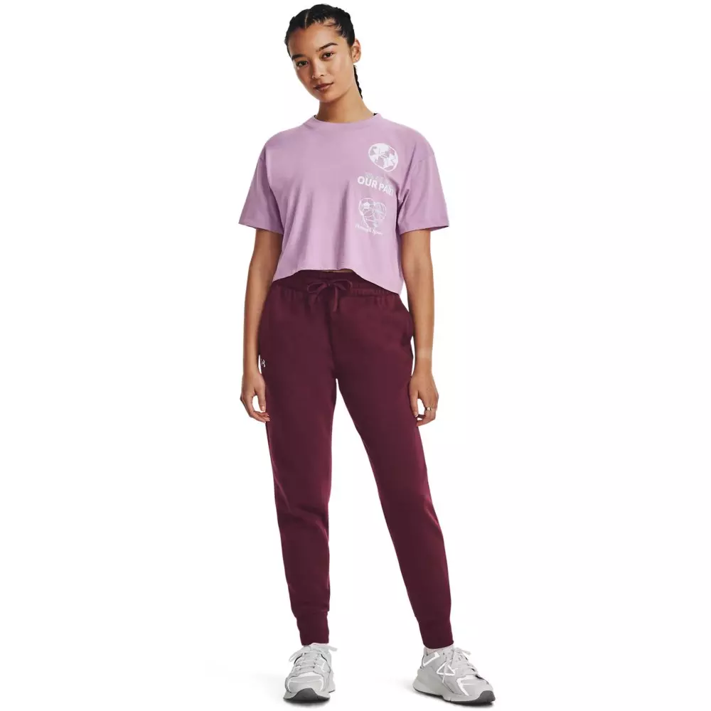 Under Armour Women's Rival Fleece Joggers-Maroon - MAROON