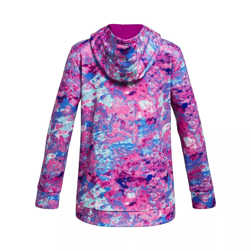Under Armour Big Girls' Armour Fleece Printed Pullover Hoodie - MULTI-COLOR