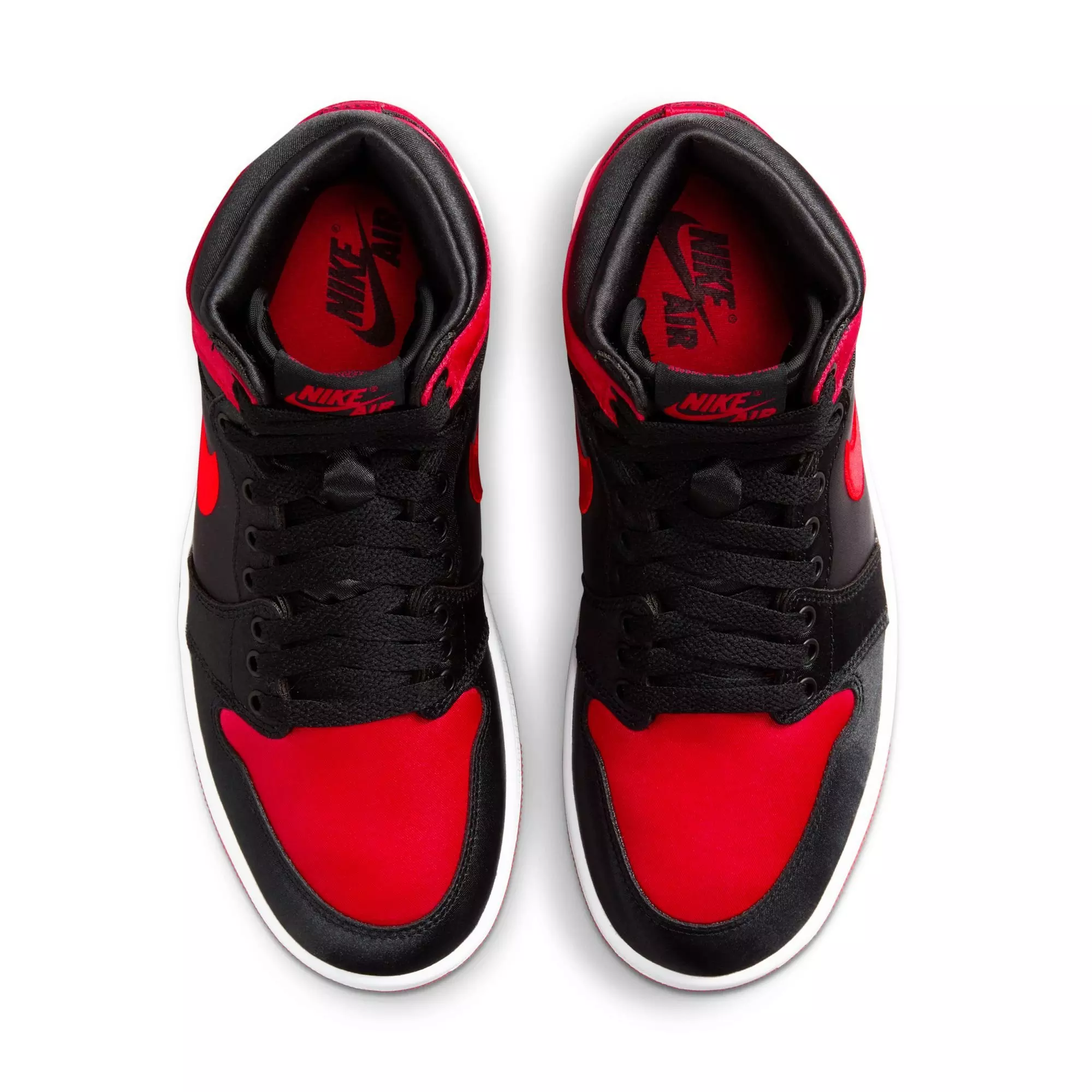 Jordan 1 Retro High OG "Satin Bred" Women's Shoe - BLACK/UNIVERSITY RED/WHITE