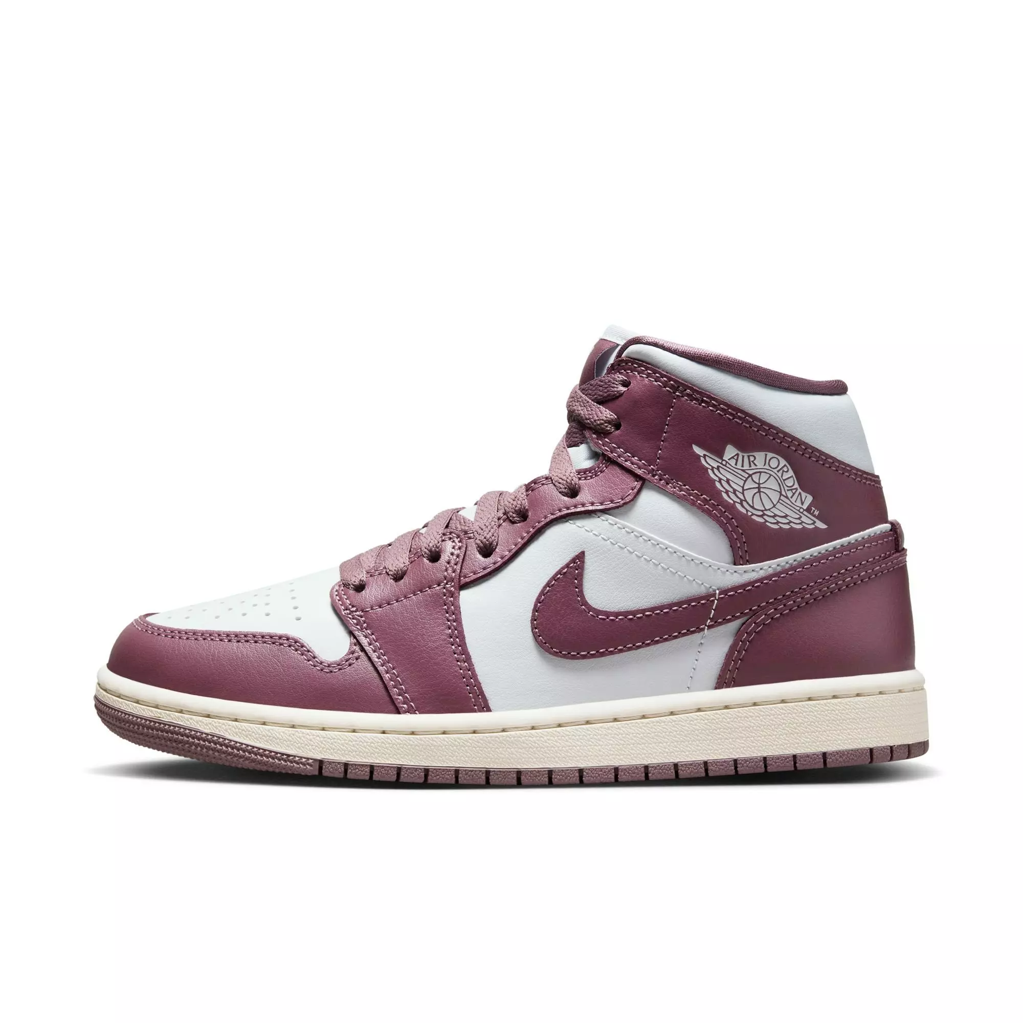 Jordan 1 Mid "Pure Platinum/Mauve" Women's Shoe - PLATINUM