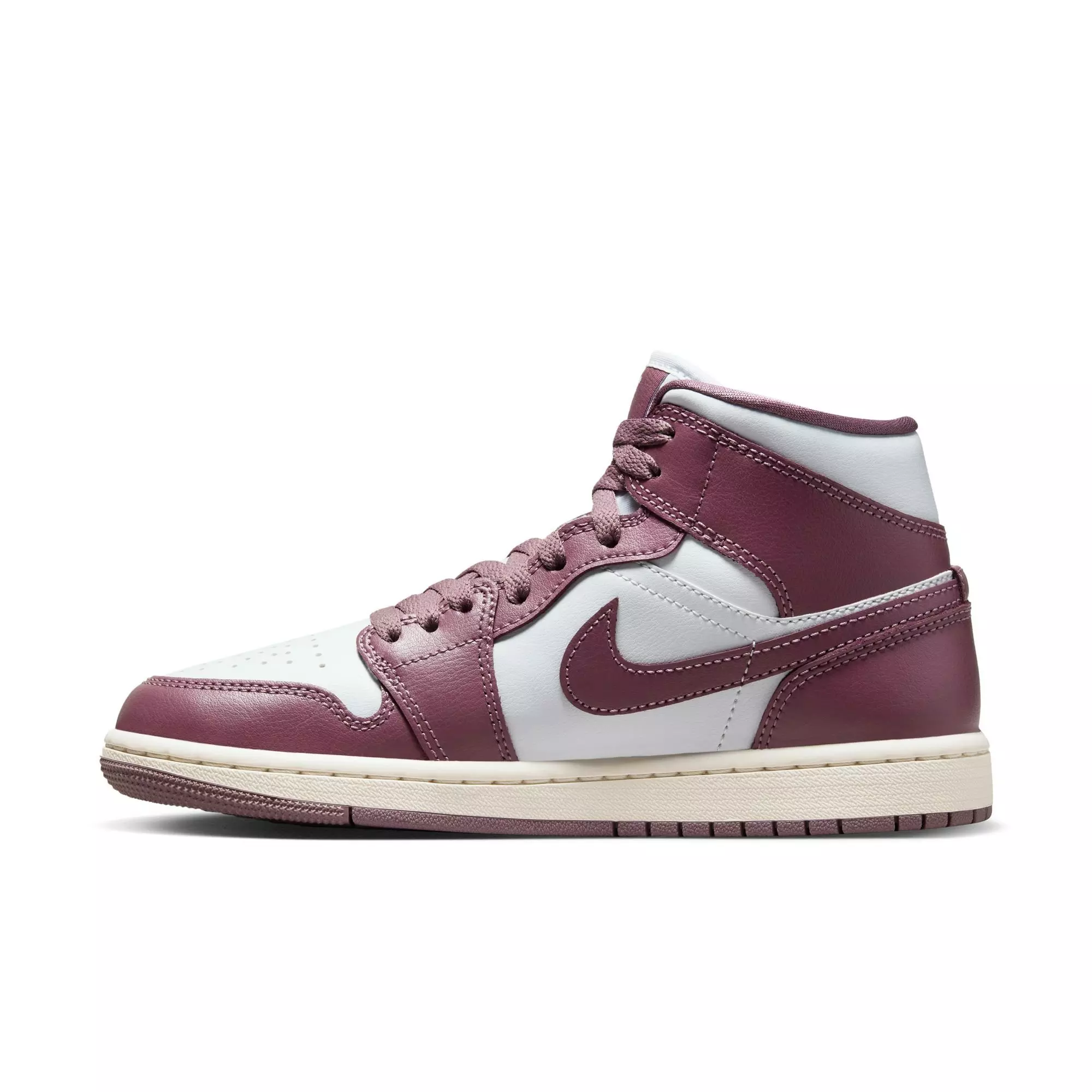 Jordan 1 Mid "Pure Platinum/Mauve" Women's Shoe - PLATINUM