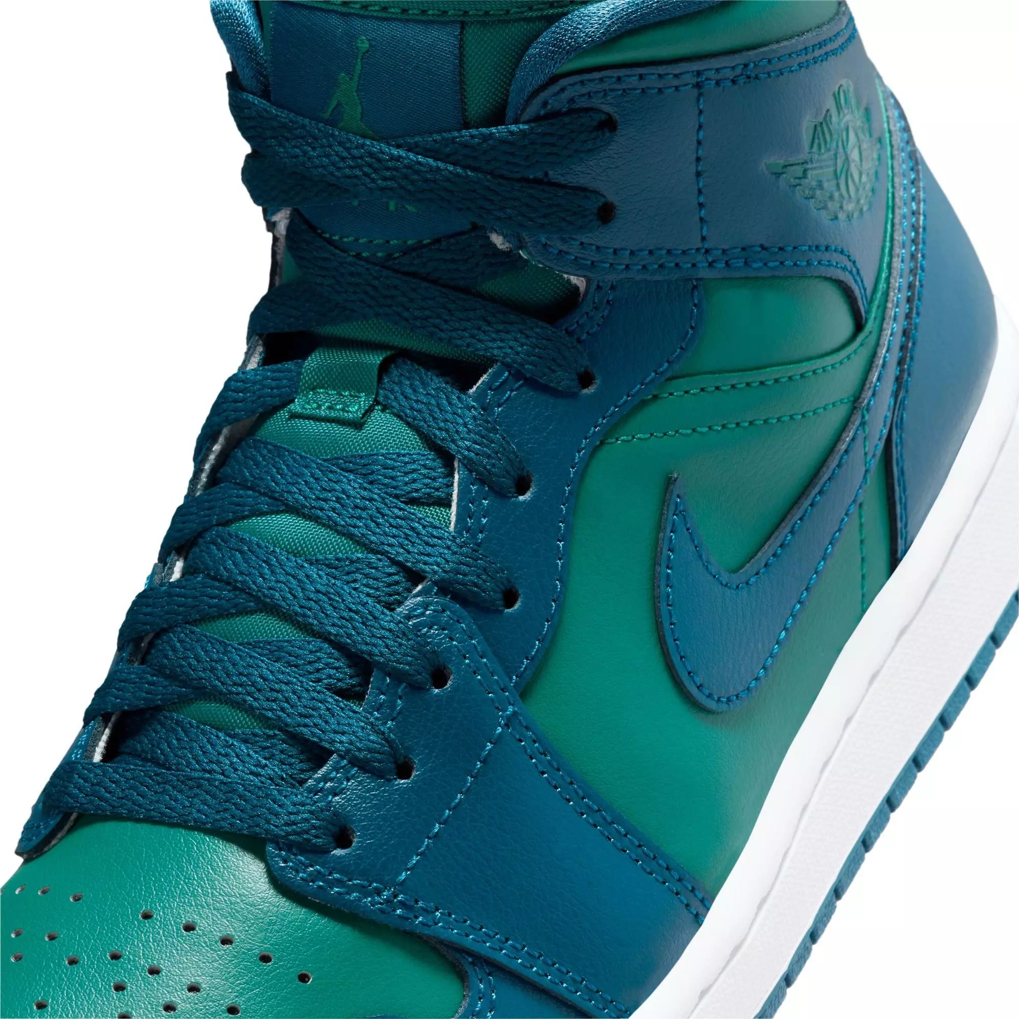 Jordan 1 Mid "Teal/French Blue/White" Women's Shoe - TEAL