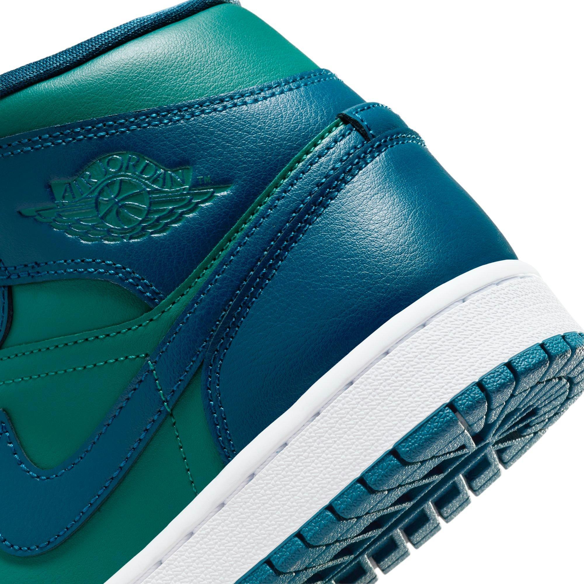 Teal hot sale colored jordans