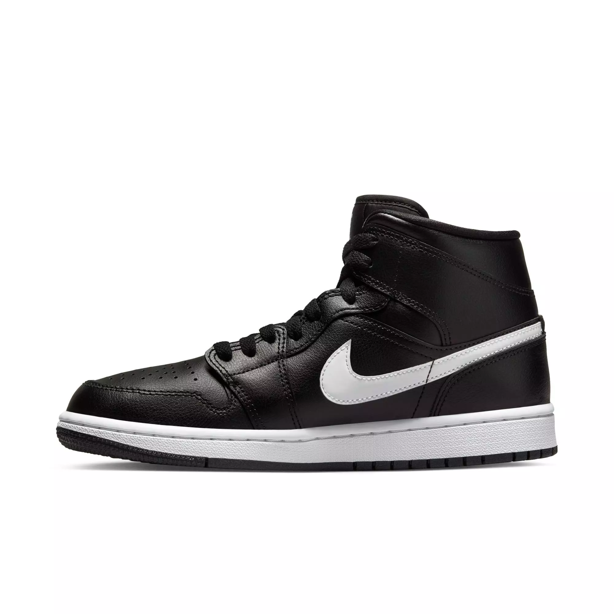 Jordan 1 Mid "Black/White" Women's Shoe - BLACK/WHITE