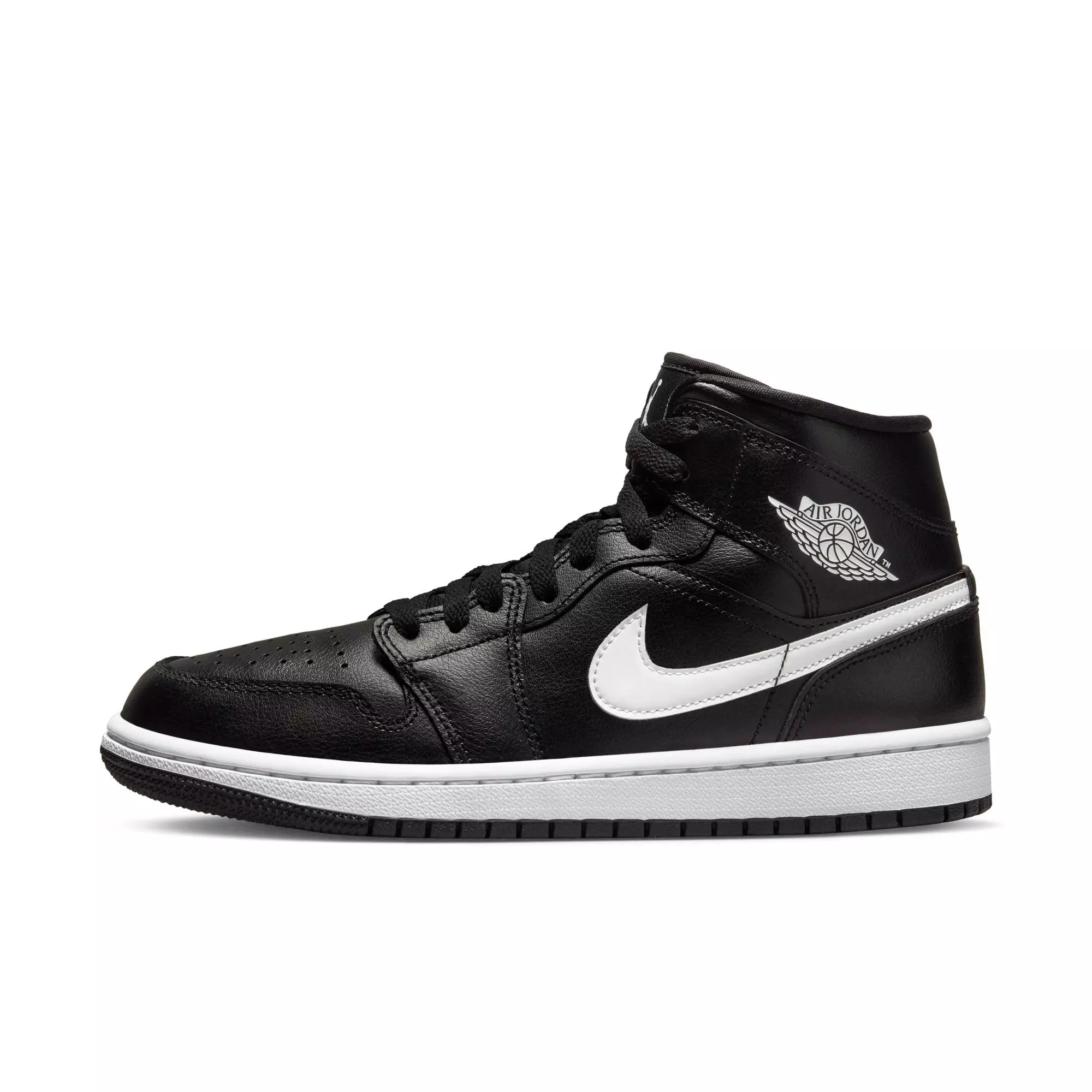 Jordan 1 Mid "Black/White" Women's Shoe - BLACK/WHITE