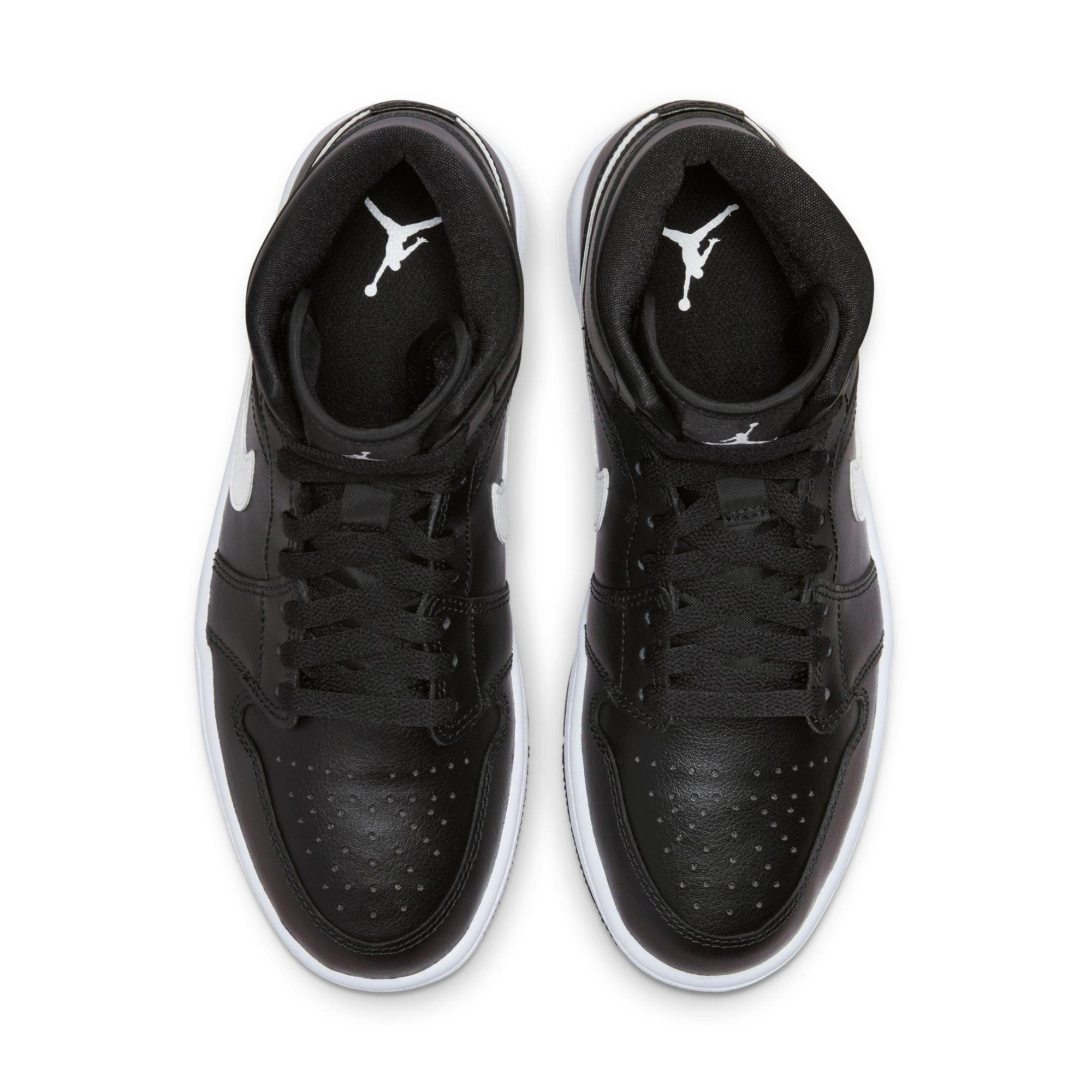 Jordan 1 Mid "Black/White" Women's Shoe - BLACK/WHITE Thumbnail View 5