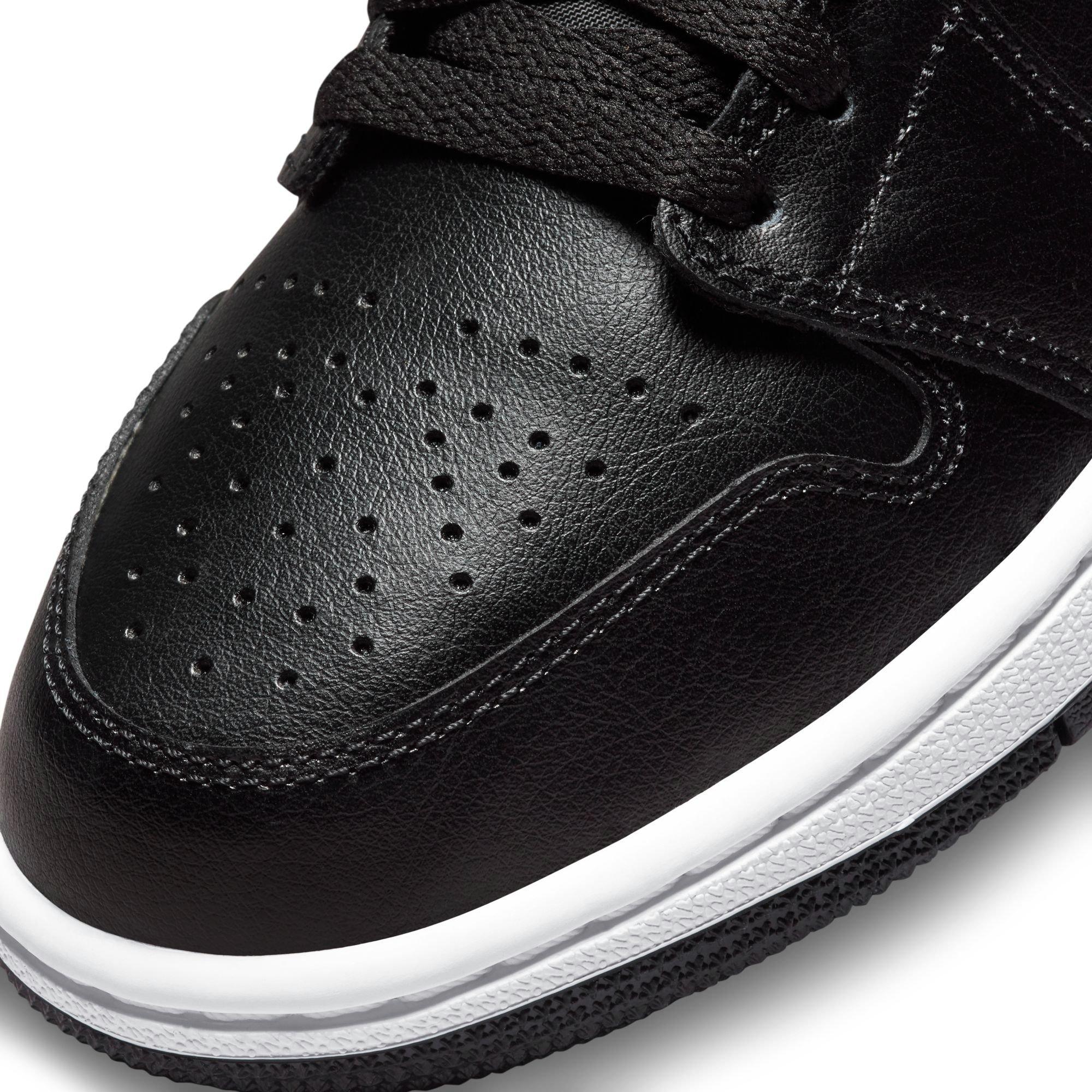 Jordan 1 Mid "Black/White" Women's Shoe - BLACK/WHITE Thumbnail View 7
