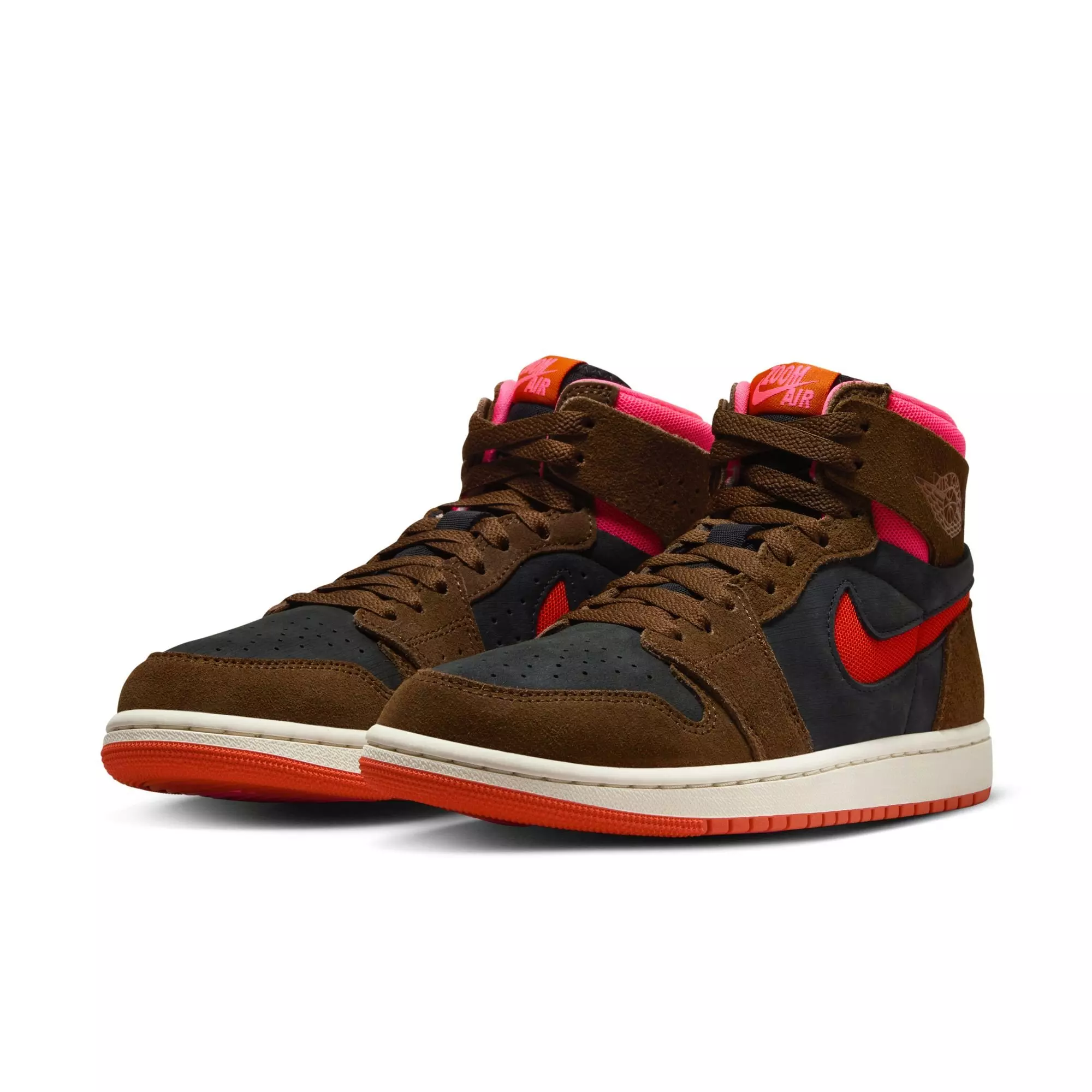 Jordan 1 Zoom CMFT 2 "Cacao Wow/Picante Red/Black" Women's Shoe - CACAO WOW/PICANTE RED/BLACK
