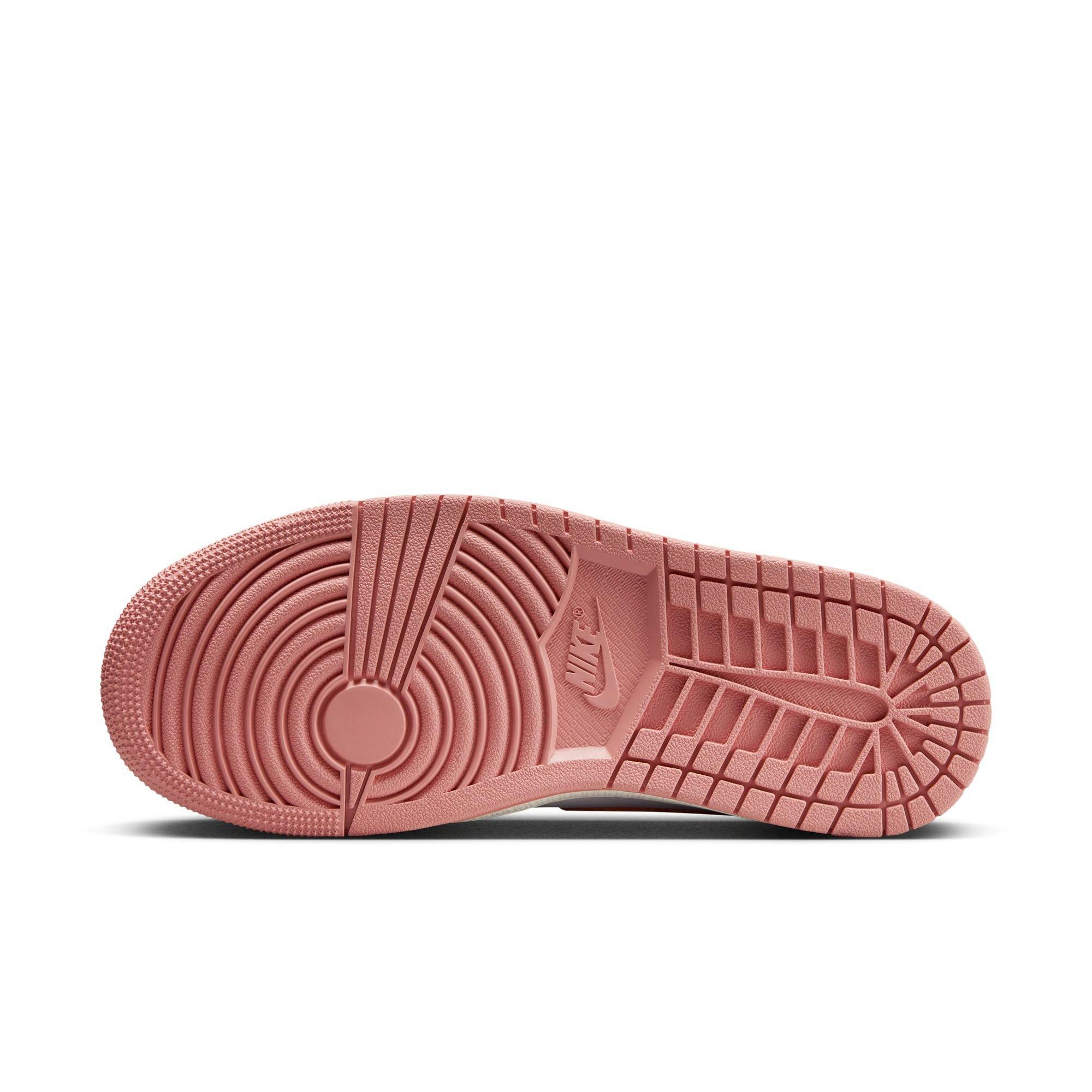 Jordan 1 Mid SE "Red Stardust/Metallic Copper/White/Sail" Women's Shoe - WHITE/RED/GOLD Thumbnail View 8