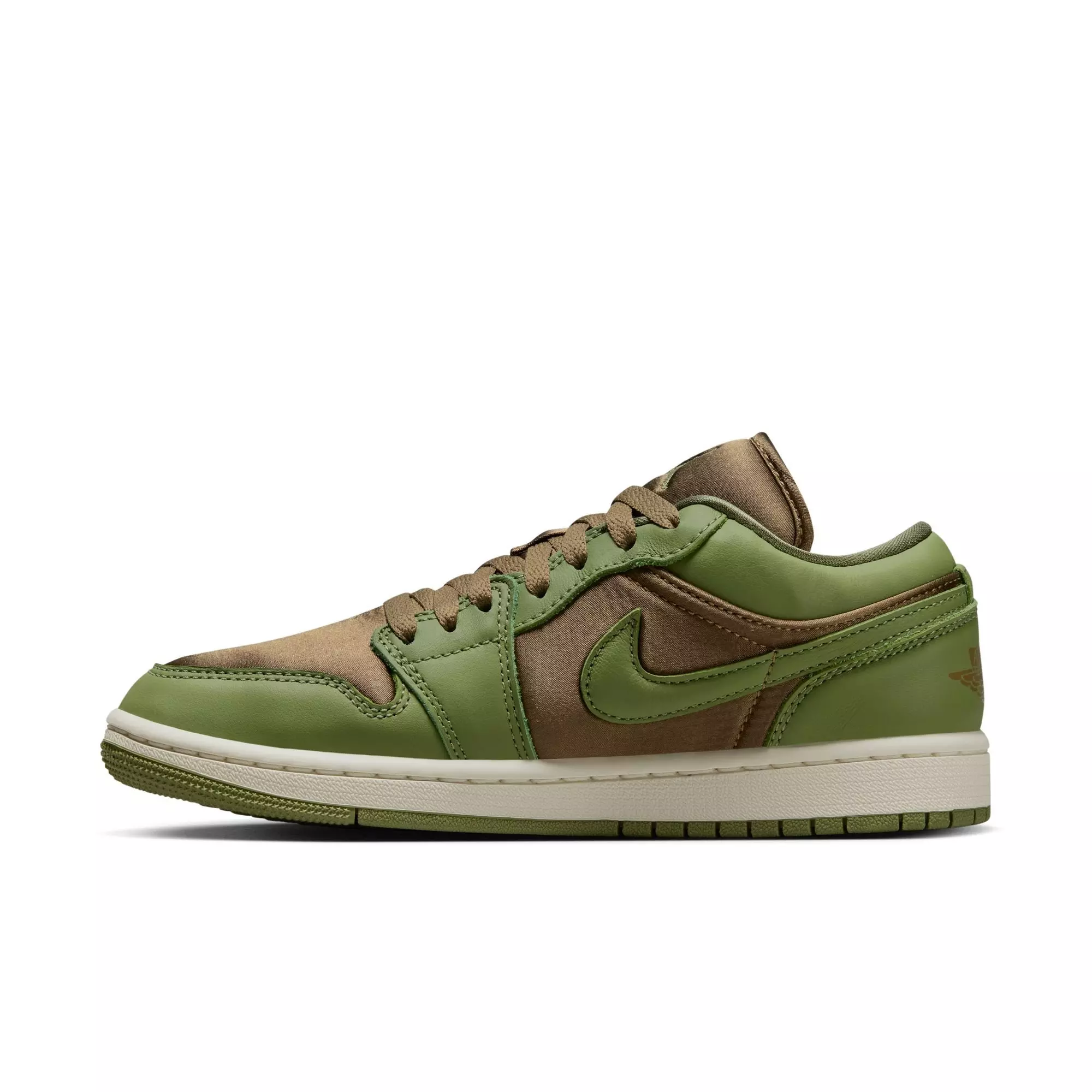 Jordan 1 Low SE "Brown Kelp/Sky J Lt Olive/Sail" Women's Shoe - BROWN/GREEN
