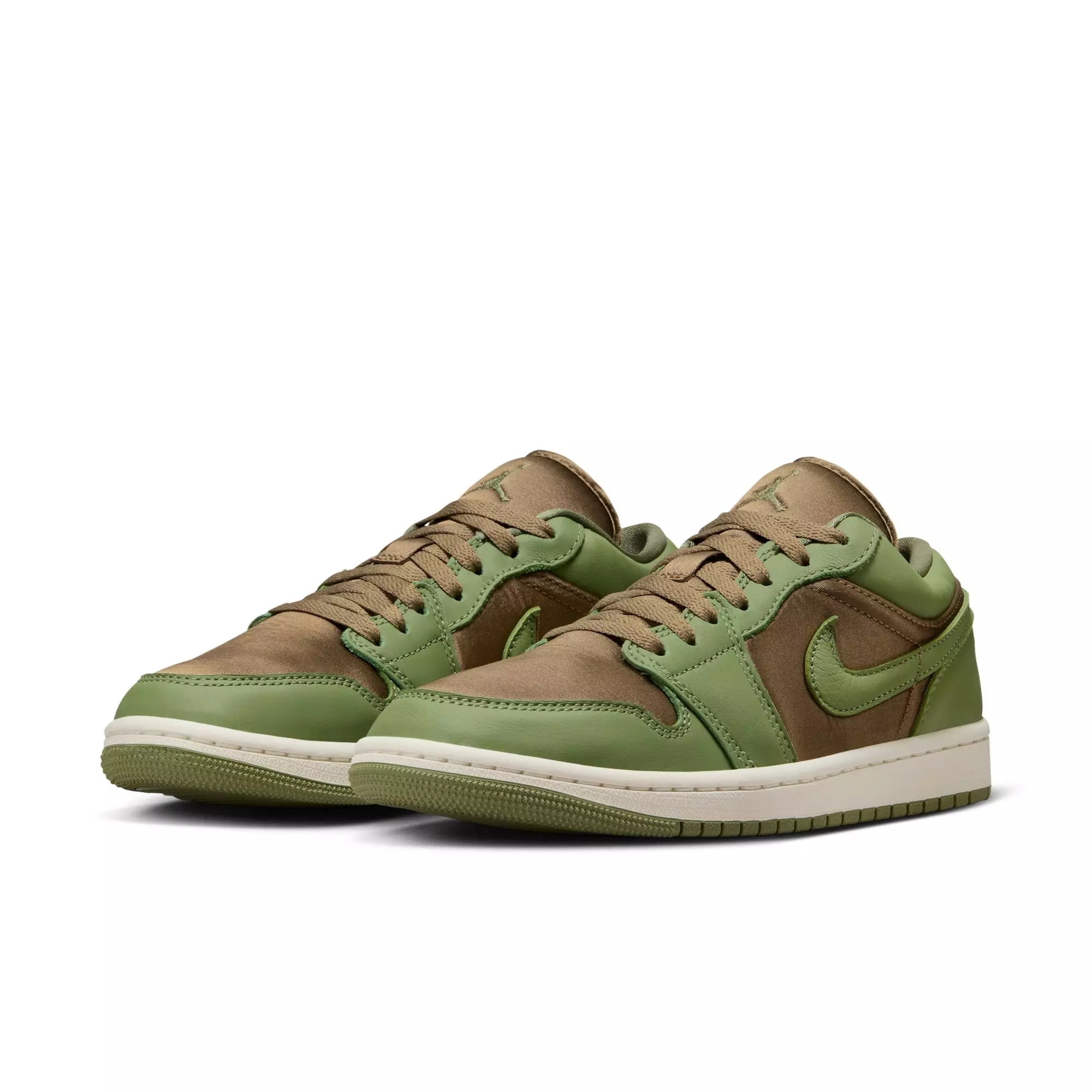 Jordan 1 Low SE "Brown Kelp/Sky J Lt Olive/Sail" Women's Shoe - BROWN/GREEN