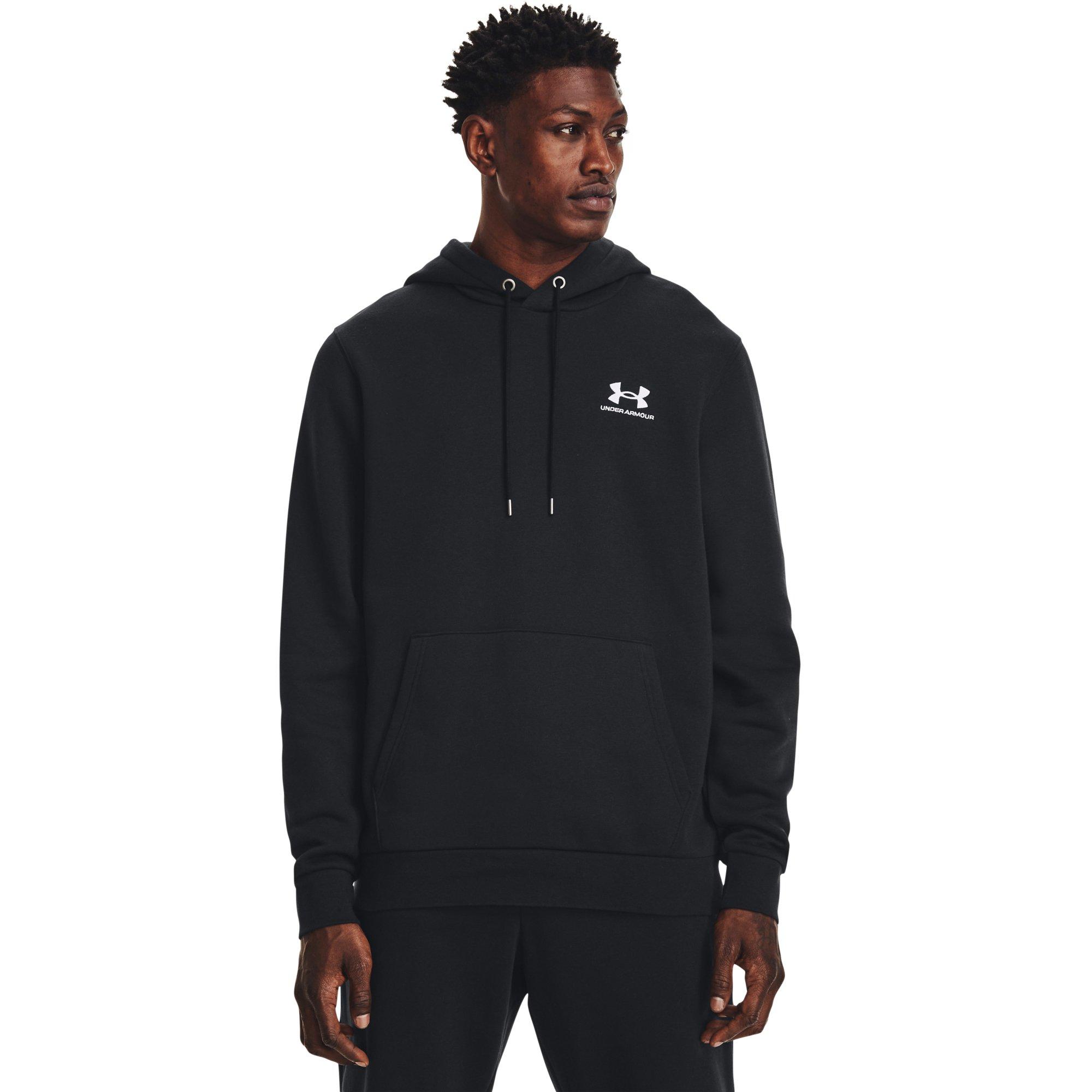 Under Armour Men's Essential Fleece Pullover - BLACK Thumbnail View 1