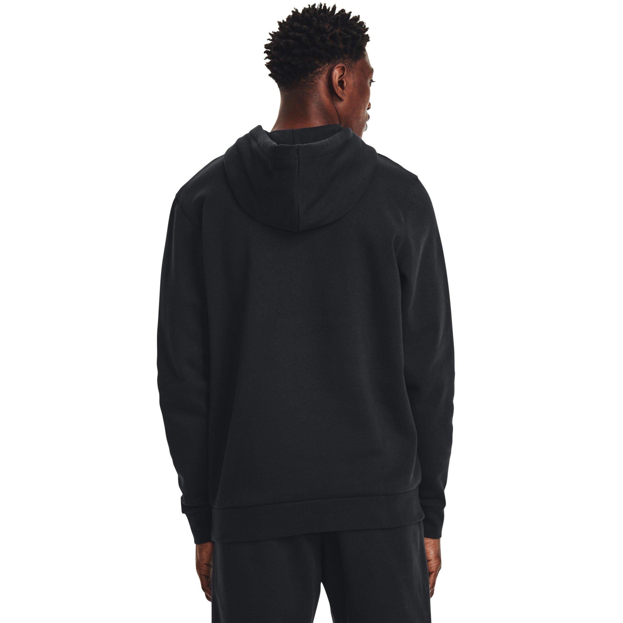 Under Armour Men's Essential Fleece Pullover - BLACK Thumbnail View 2