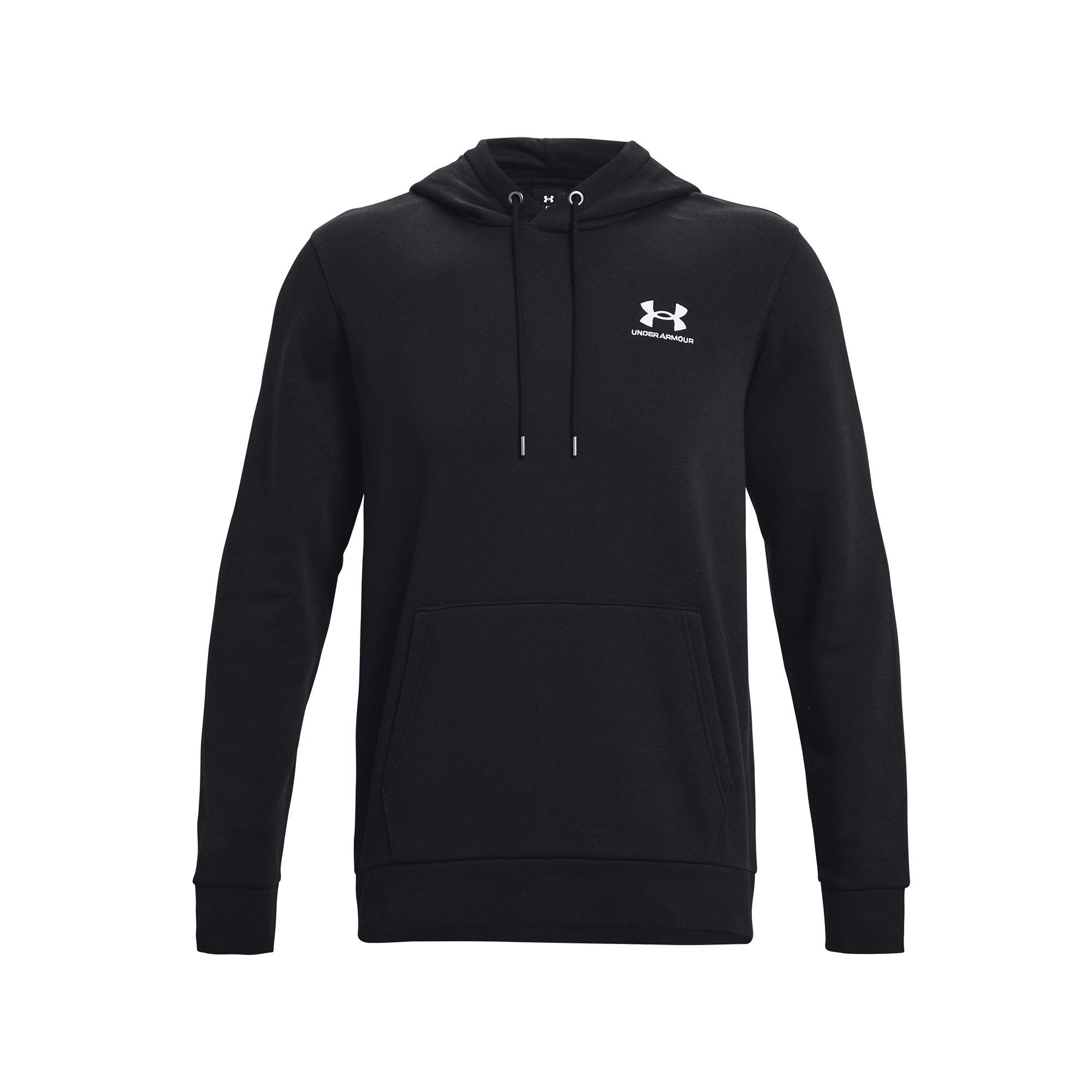 Under Armour Men's Essential Fleece Pullover - BLACK Thumbnail View 5