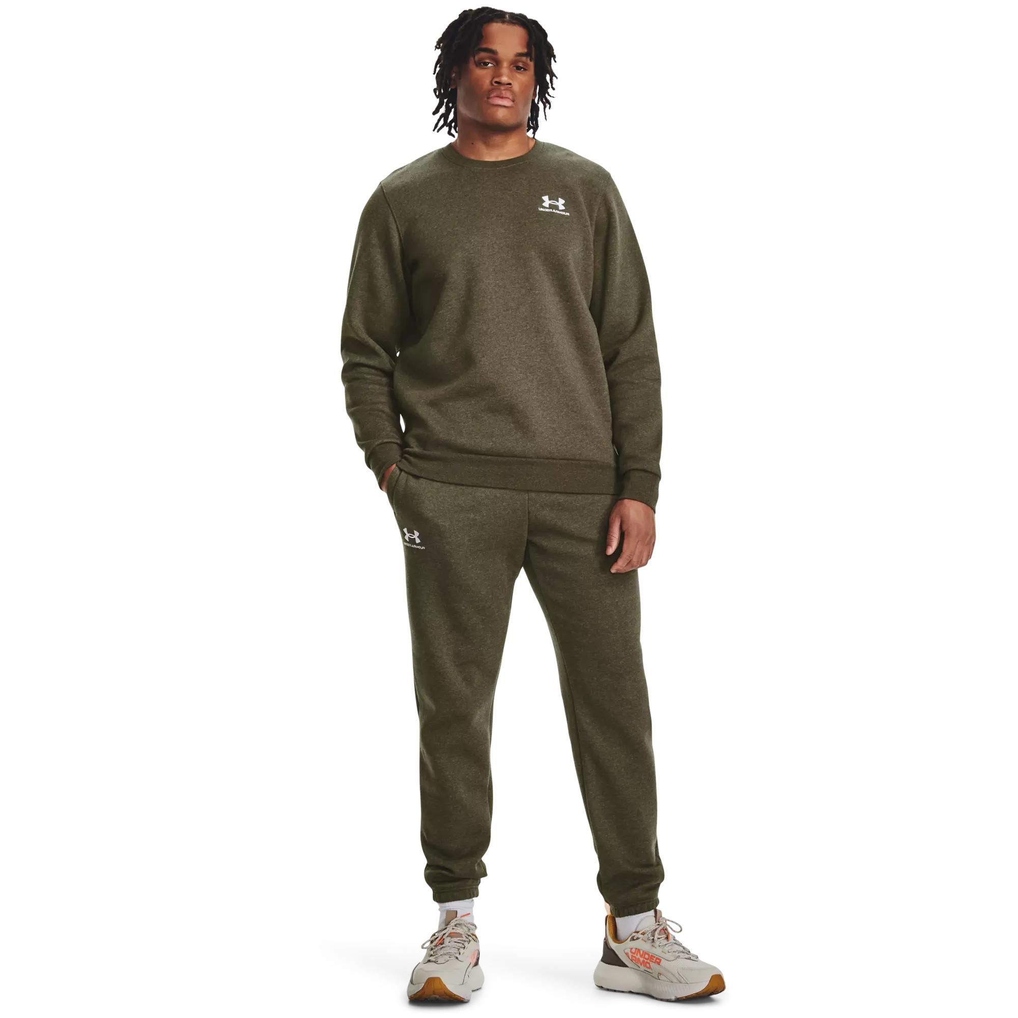 Under Armour Men's Essential Crew Sweatshirt - GREEN