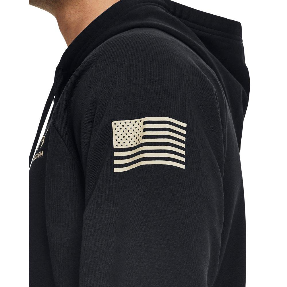 Under Armour Men's Freedom Flag Pullover Hoodie-Black/Tan