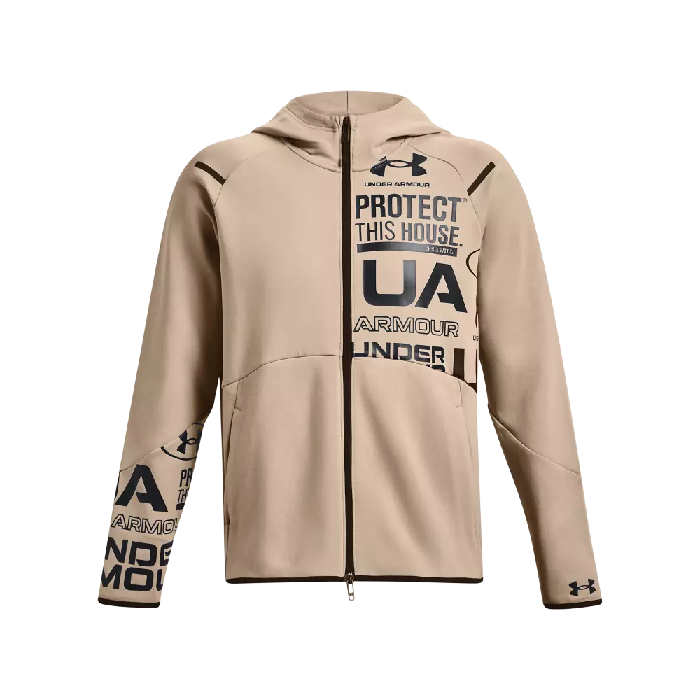 Under Armour Men's Unstoppable Full-Zip Graphic Jacket - TAN