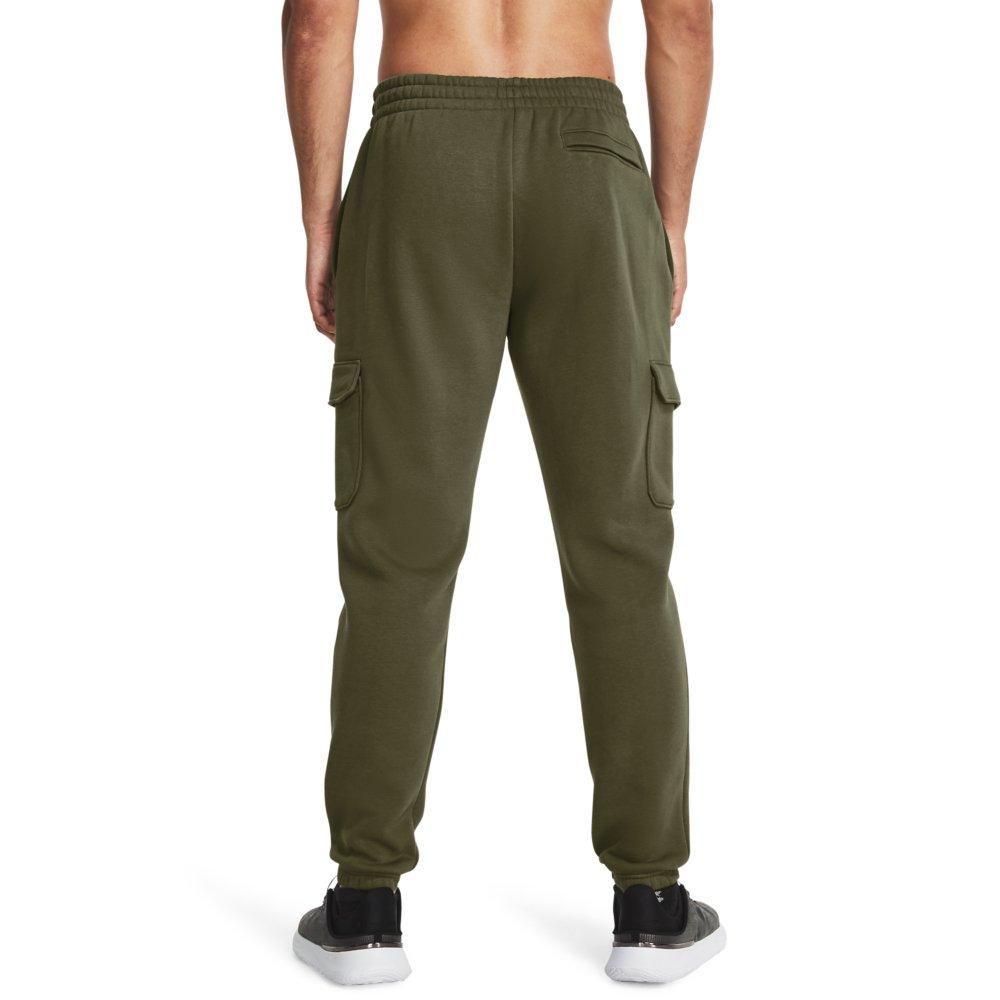 Under Armour Men's Essential Cargo Fleece Pants-Green - GREEN Thumbnail View 2