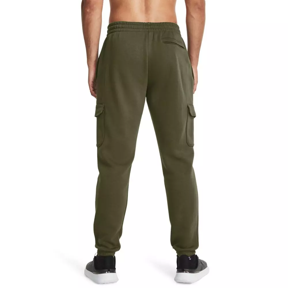 Under Armour Men's Essential Cargo Fleece Pants-Green - GREEN