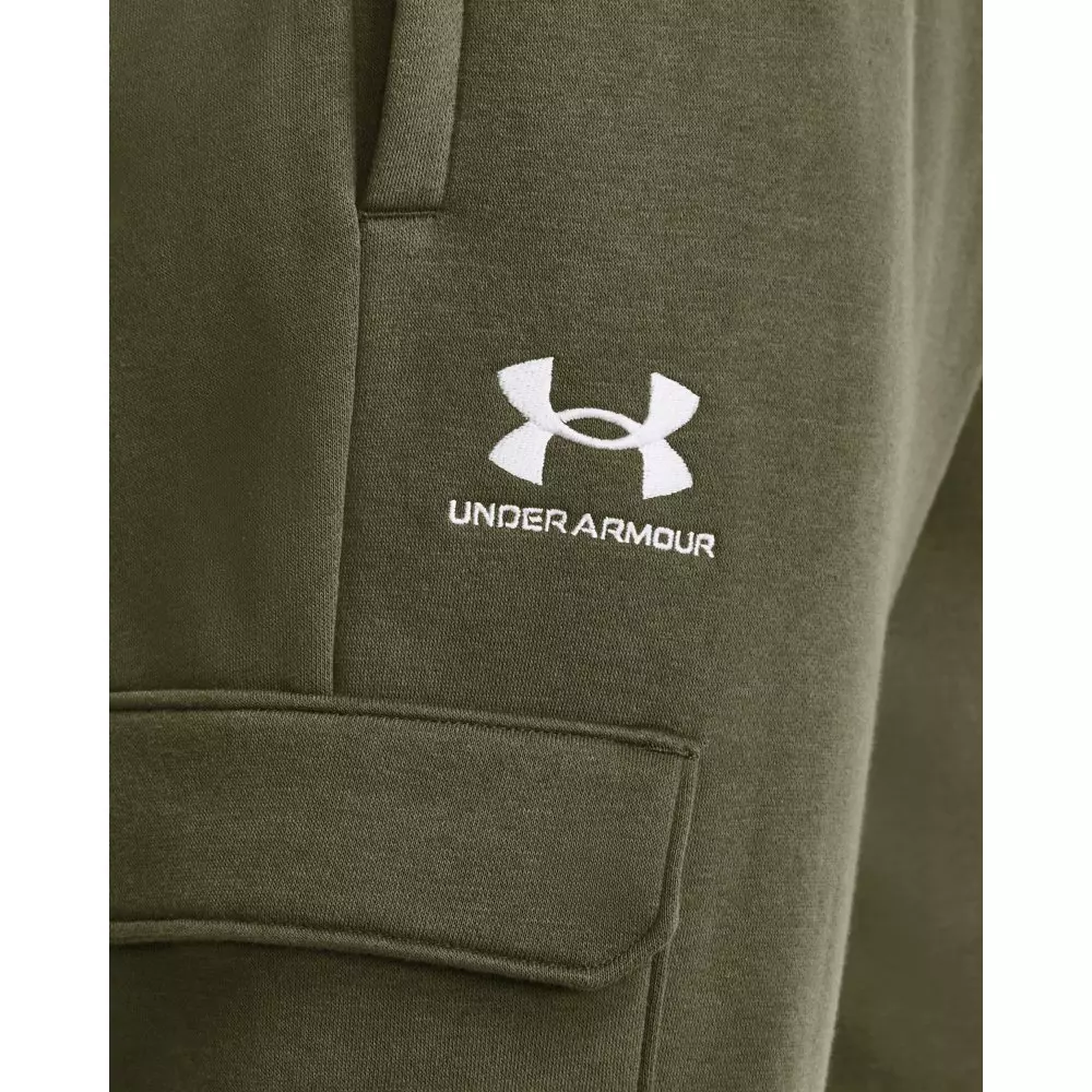 Under Armour Men's Essential Cargo Fleece Pants-Green - GREEN