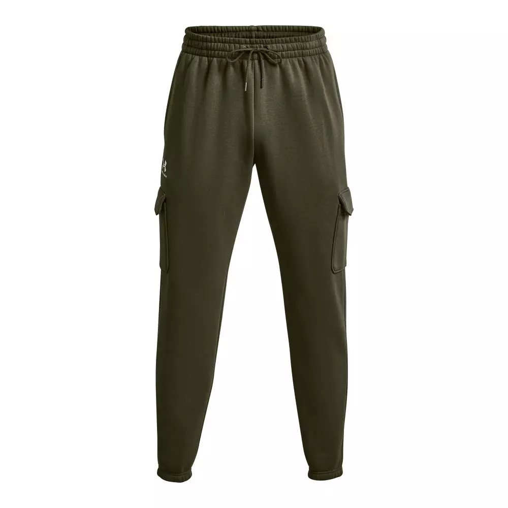 Under Armour Men's Essential Cargo Fleece Pants-Green - GREEN