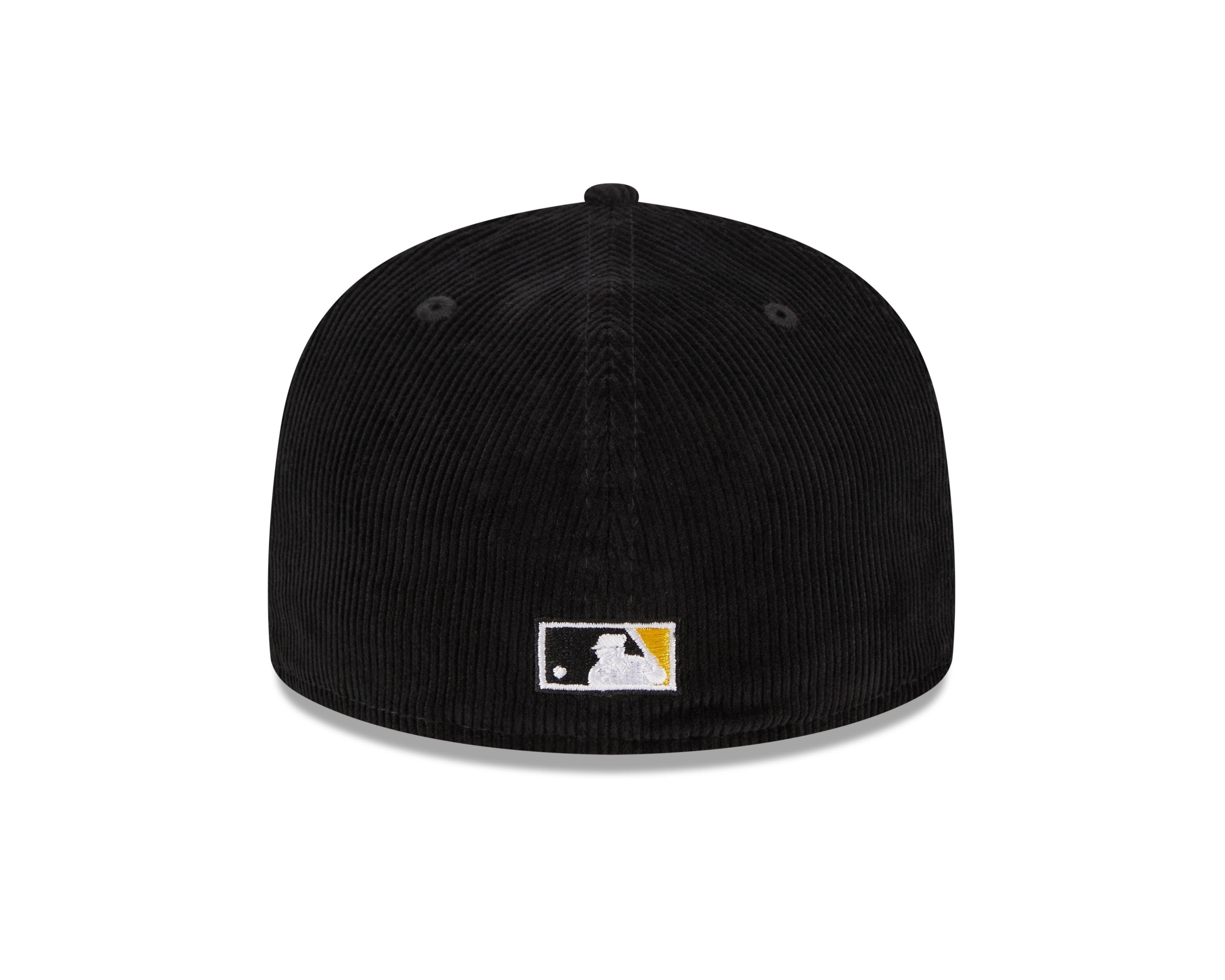 Men's Pittsburgh Pirates New Era Black Throwback Corduroy 59FIFTY Fitted Hat