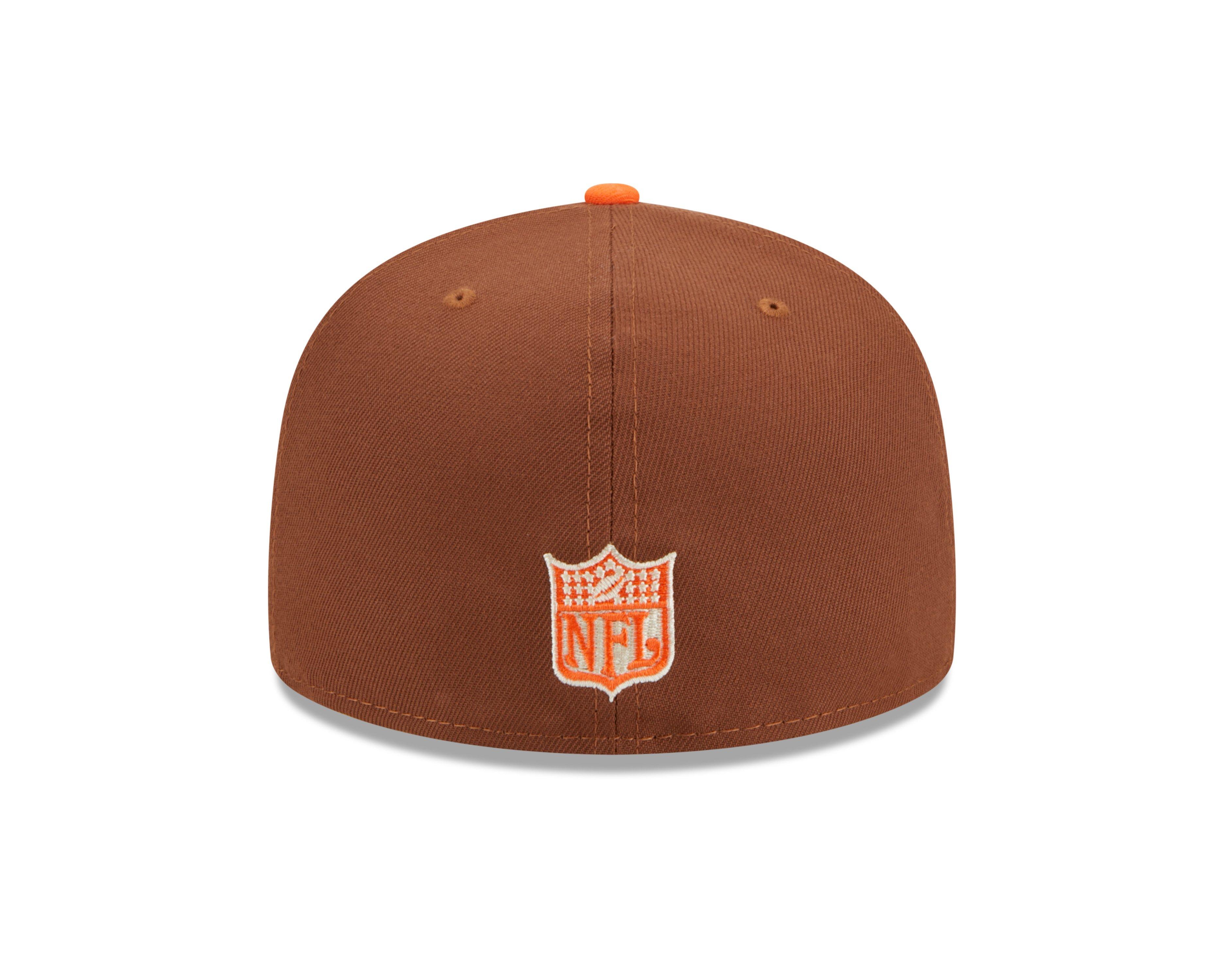 Cincinnati Bengals Throwback 59FIFTY Fitted Hat, Brown - Size: 7 5/8, NFL by New Era