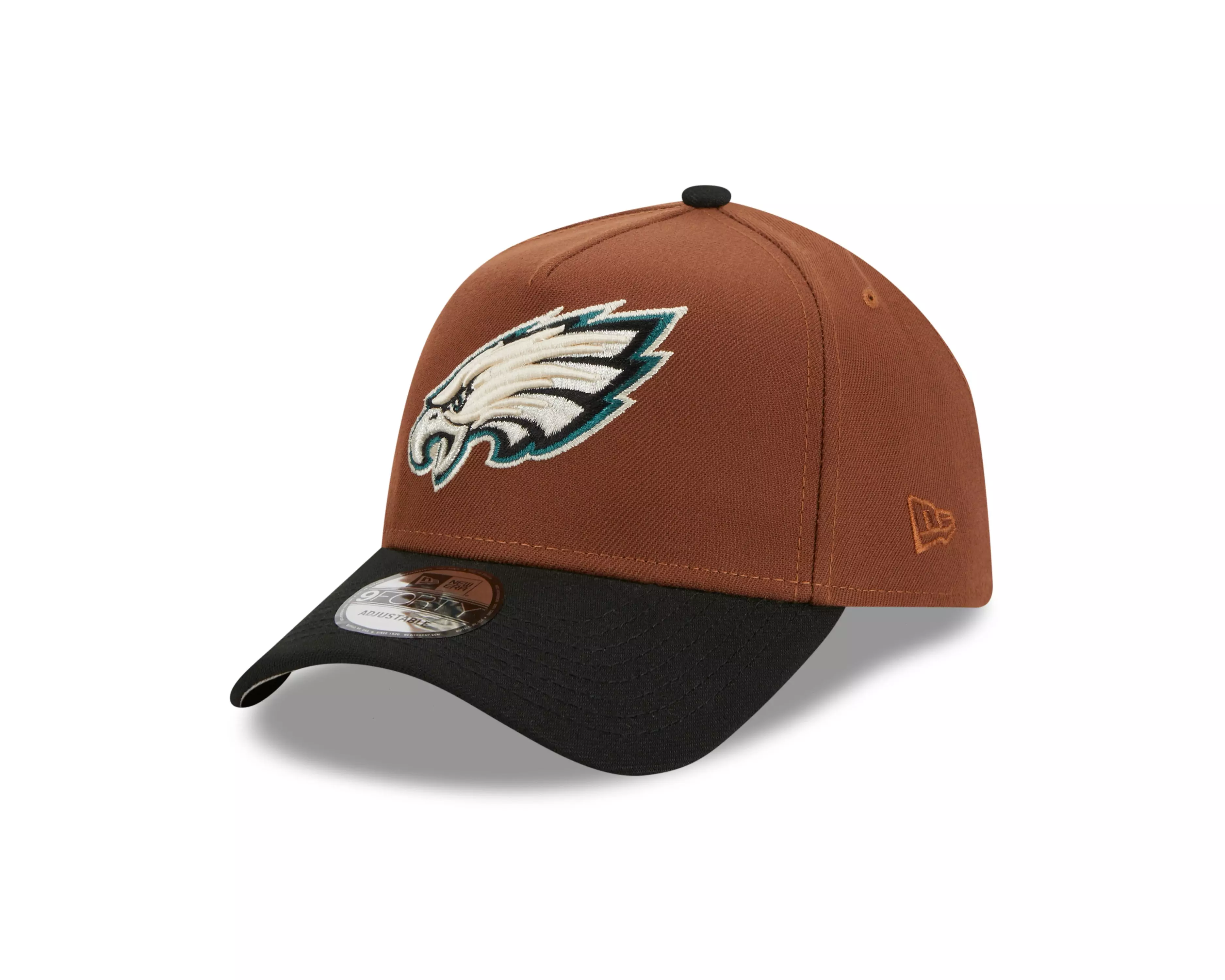 New Era Philadelphia Eagles 9FORTY A-Frame Harvest Snapback - BROWN/BLACK