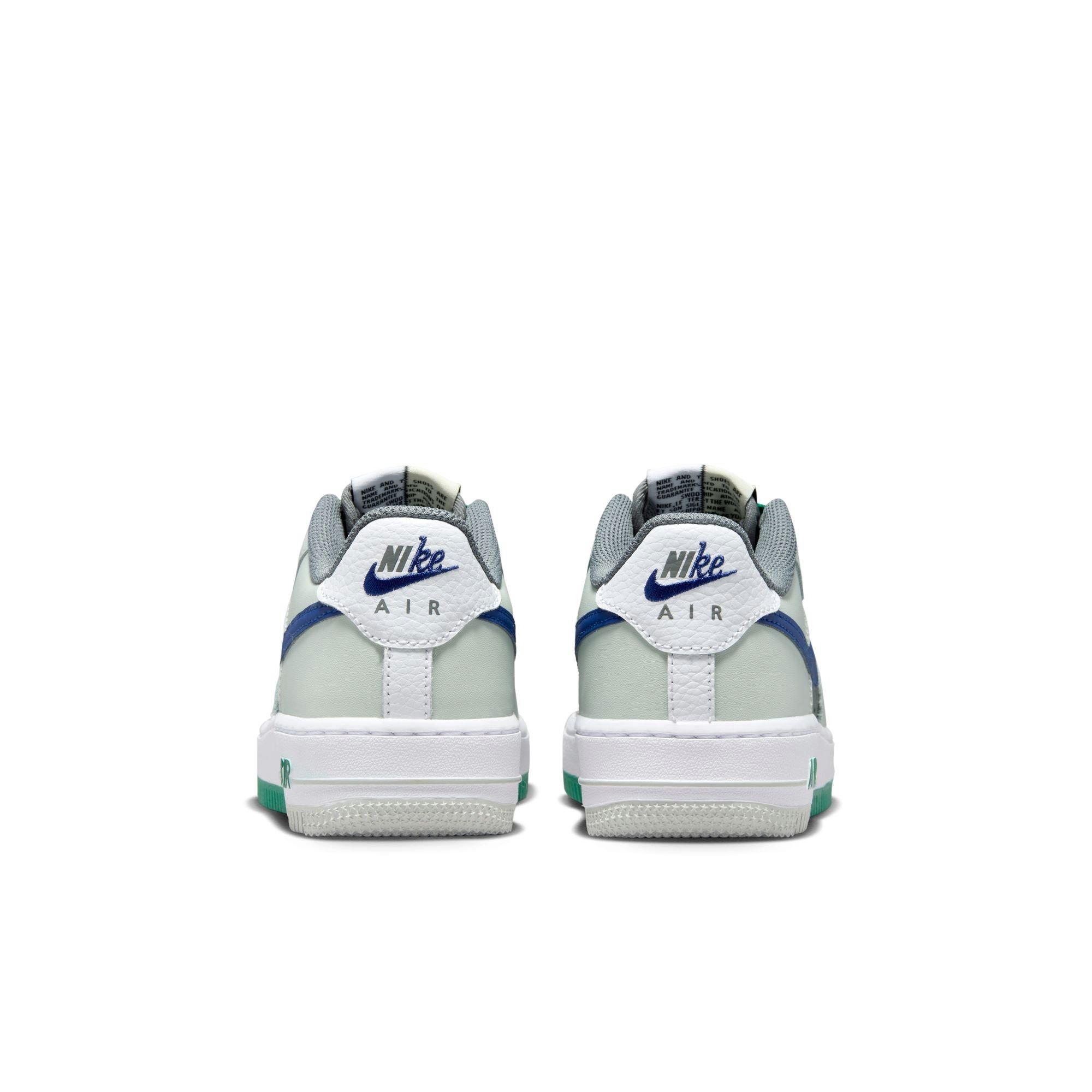 Nike Air Force 1 LV8 2 "Light Silver/Deep Royal Blue/White" Grade School Boys' Shoe - SILVER/BLUE Thumbnail View 6