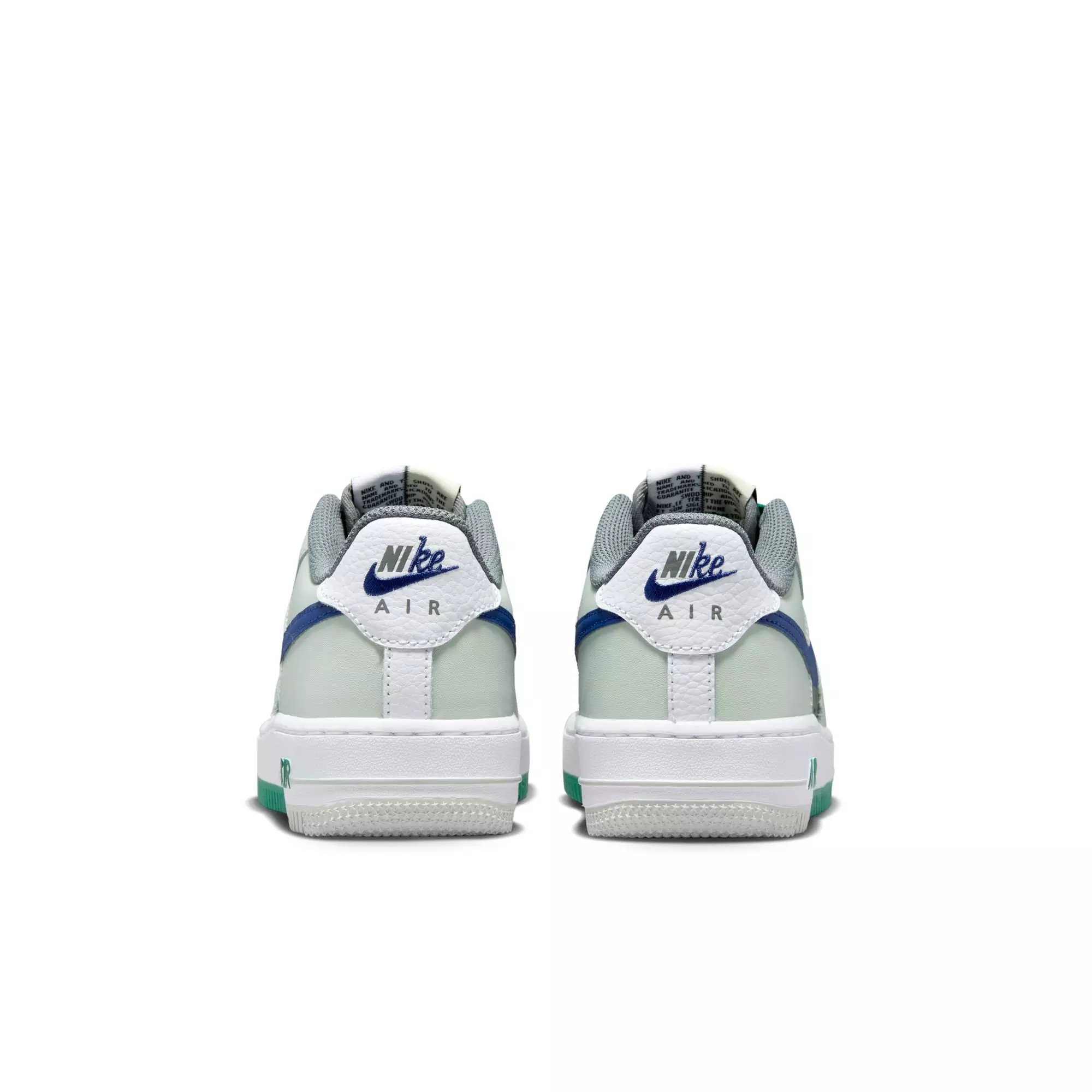 Nike Air Force 1 LV8 2 "Light Silver/Deep Royal Blue/White" Grade School Boys' Shoe - SILVER/BLUE