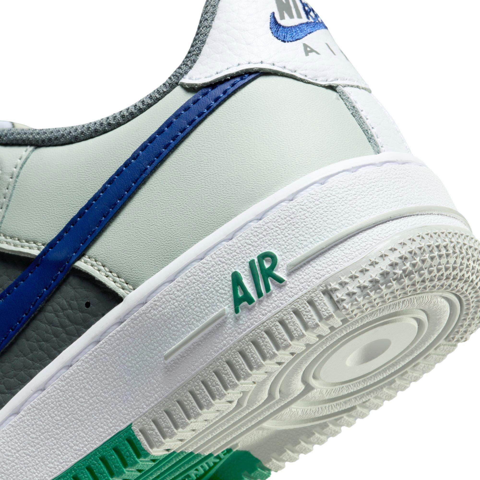 Nike Air Force 1 LV8 2 "Light Silver/Deep Royal Blue/White" Grade School Boys' Shoe - SILVER/BLUE Thumbnail View 8