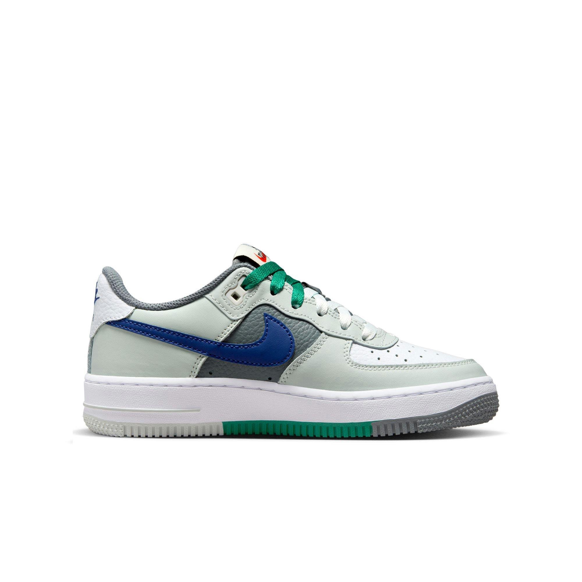 Nike Air Force 1 LV8 2 "Light Silver/Deep Royal Blue/White" Grade School Boys' Shoe - SILVER/BLUE Thumbnail View 2