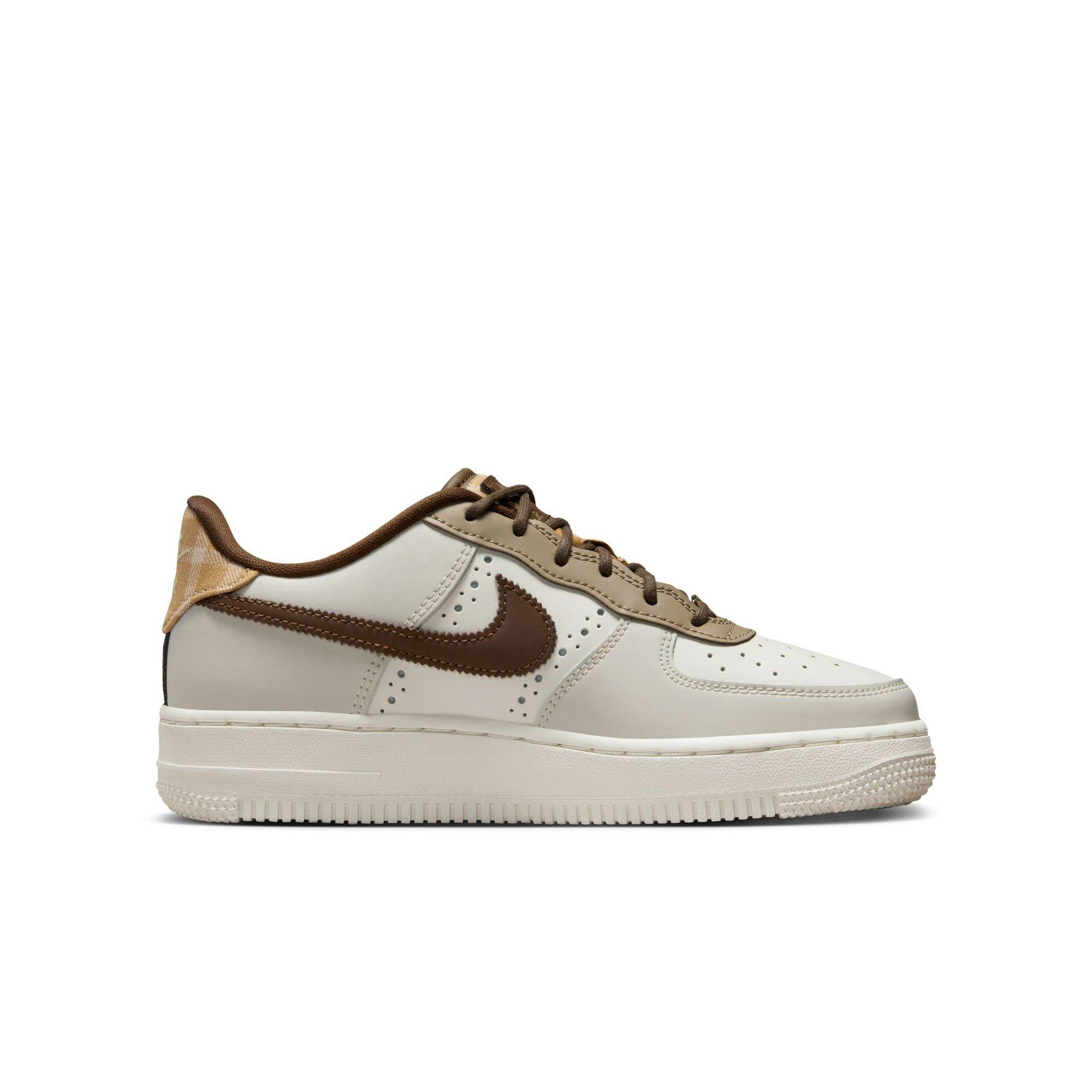 Nike air force 1 hotsell tan suede grade school