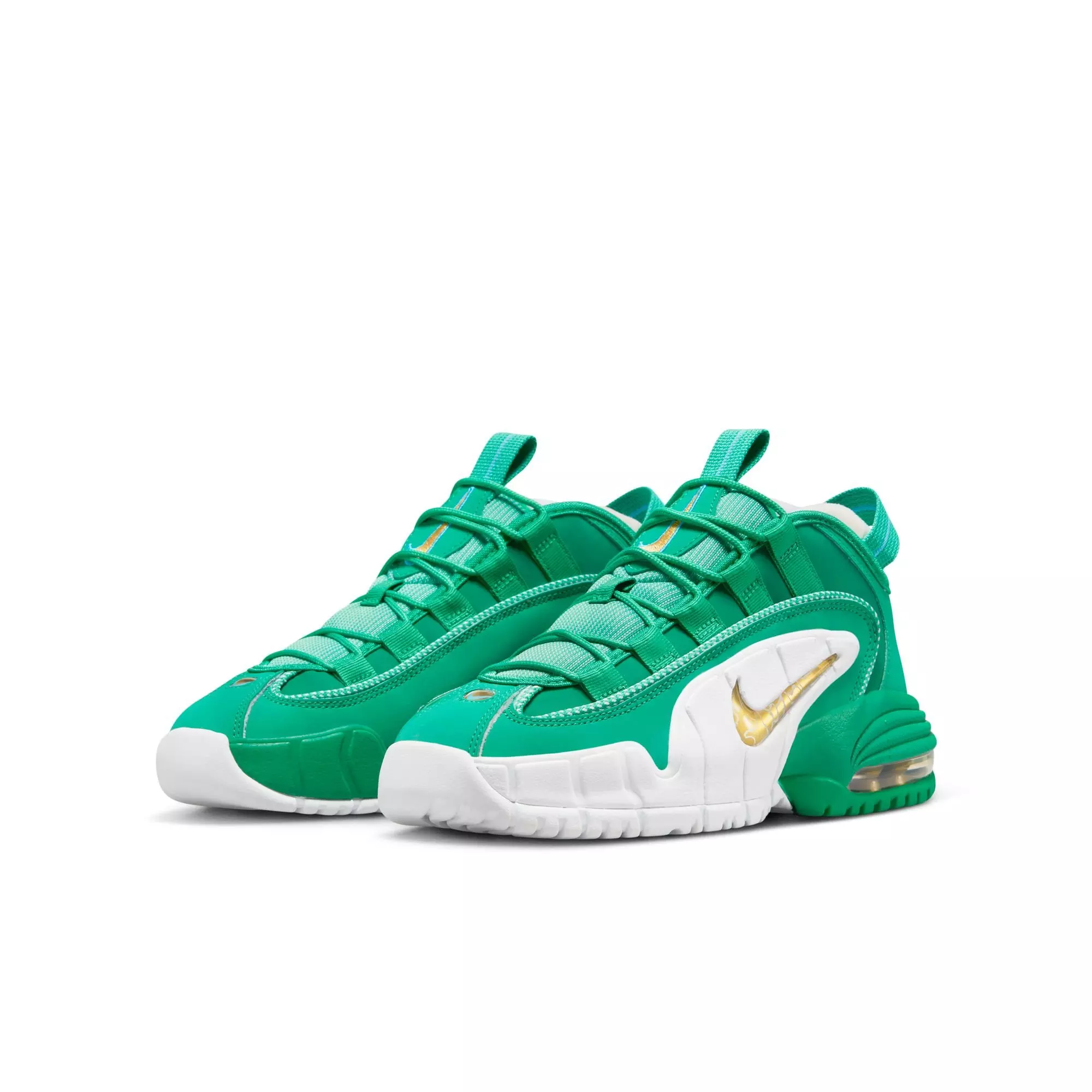 Nike Air Max Penny "Stadium Green" Grade School Kids' Shoe - STADIUM GREEN/METALLIC GOLD/WHITE