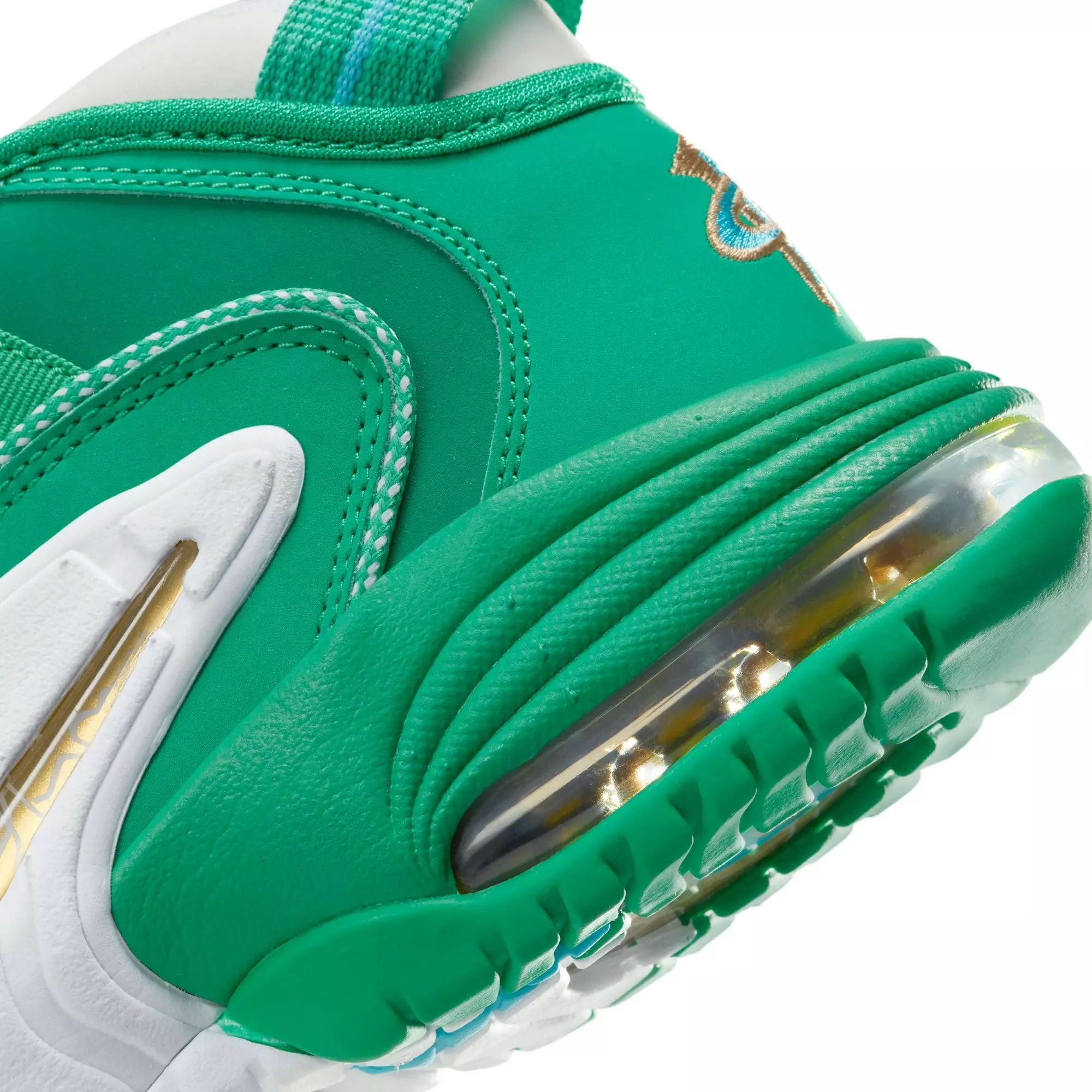 Nike Air Max Penny "Stadium Green" Grade School Kids' Shoe - STADIUM GREEN/METALLIC GOLD/WHITE