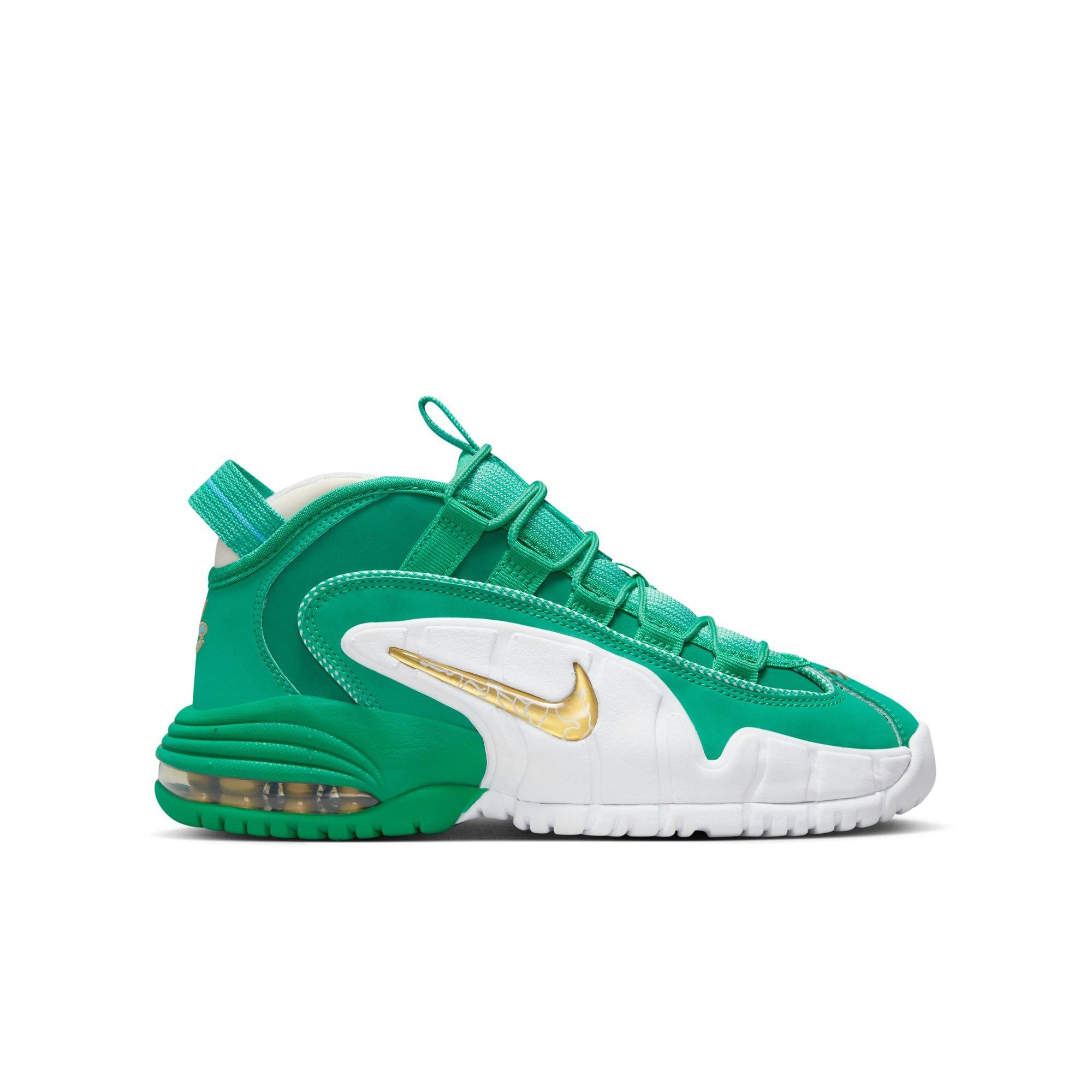 Nike Air Max Penny "Stadium Green" Grade School Kids' Shoe - STADIUM GREEN/METALLIC GOLD/WHITE