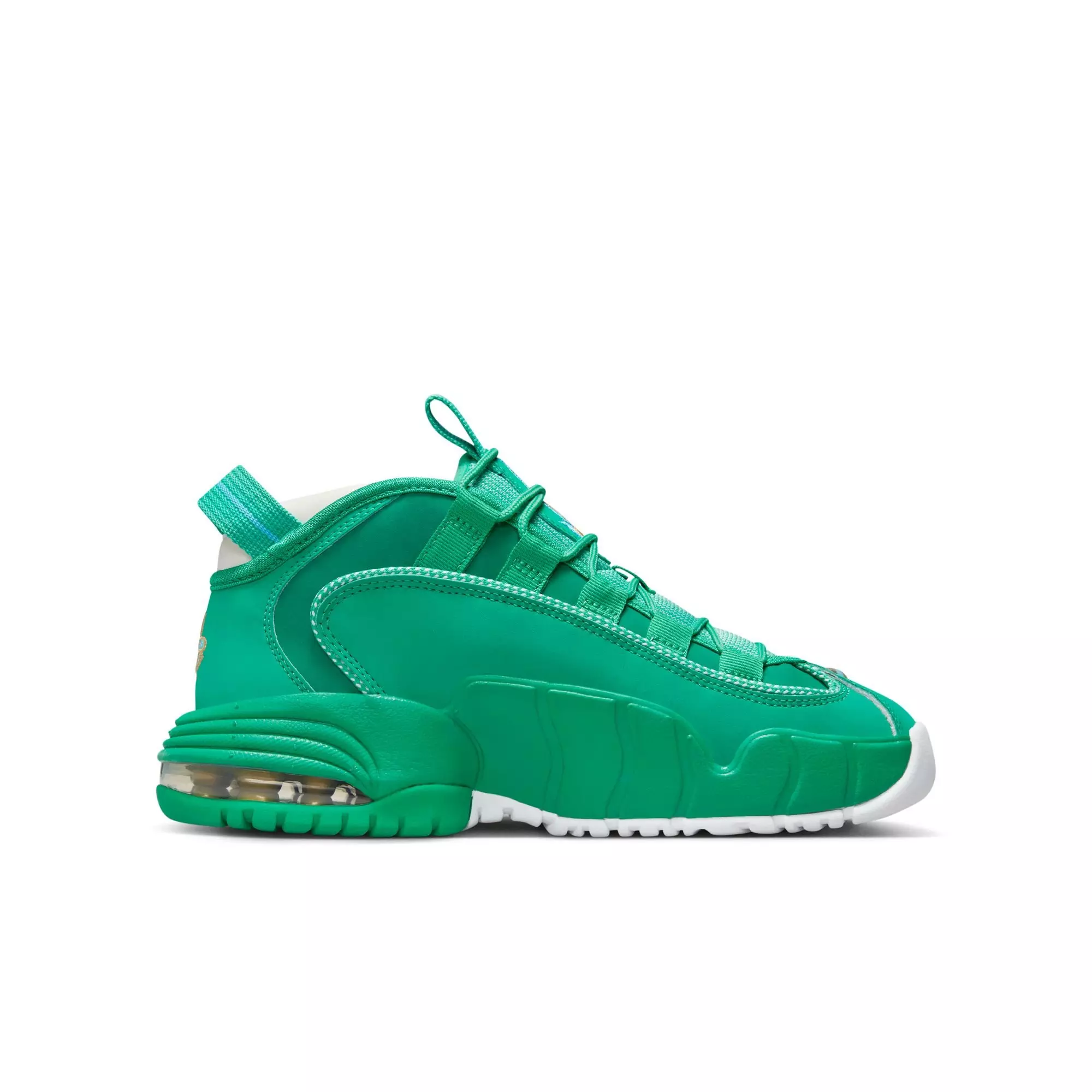 Nike Air Max Penny "Stadium Green" Grade School Kids' Shoe - STADIUM GREEN/METALLIC GOLD/WHITE