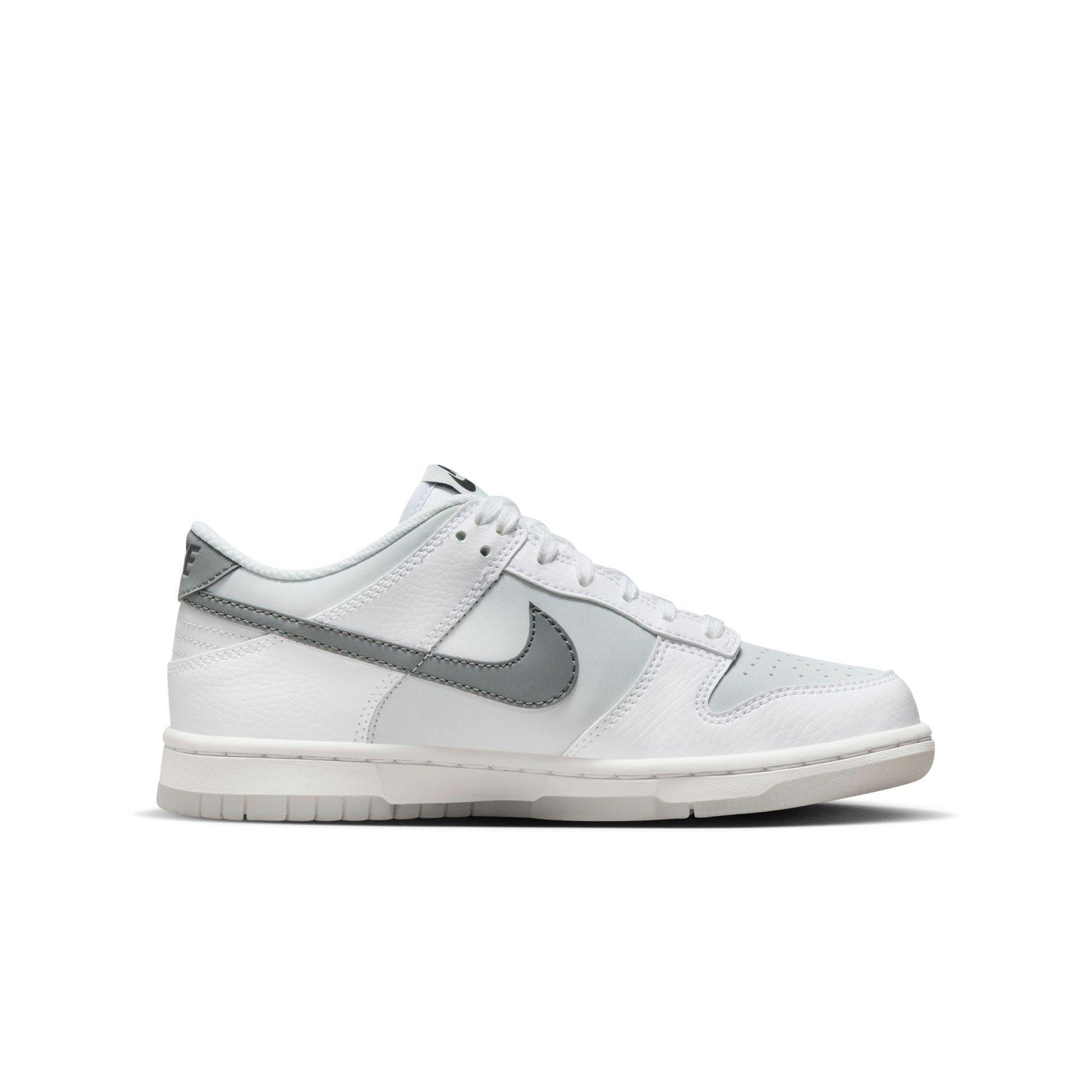 Well worn white and 2025 silver nike dunks low