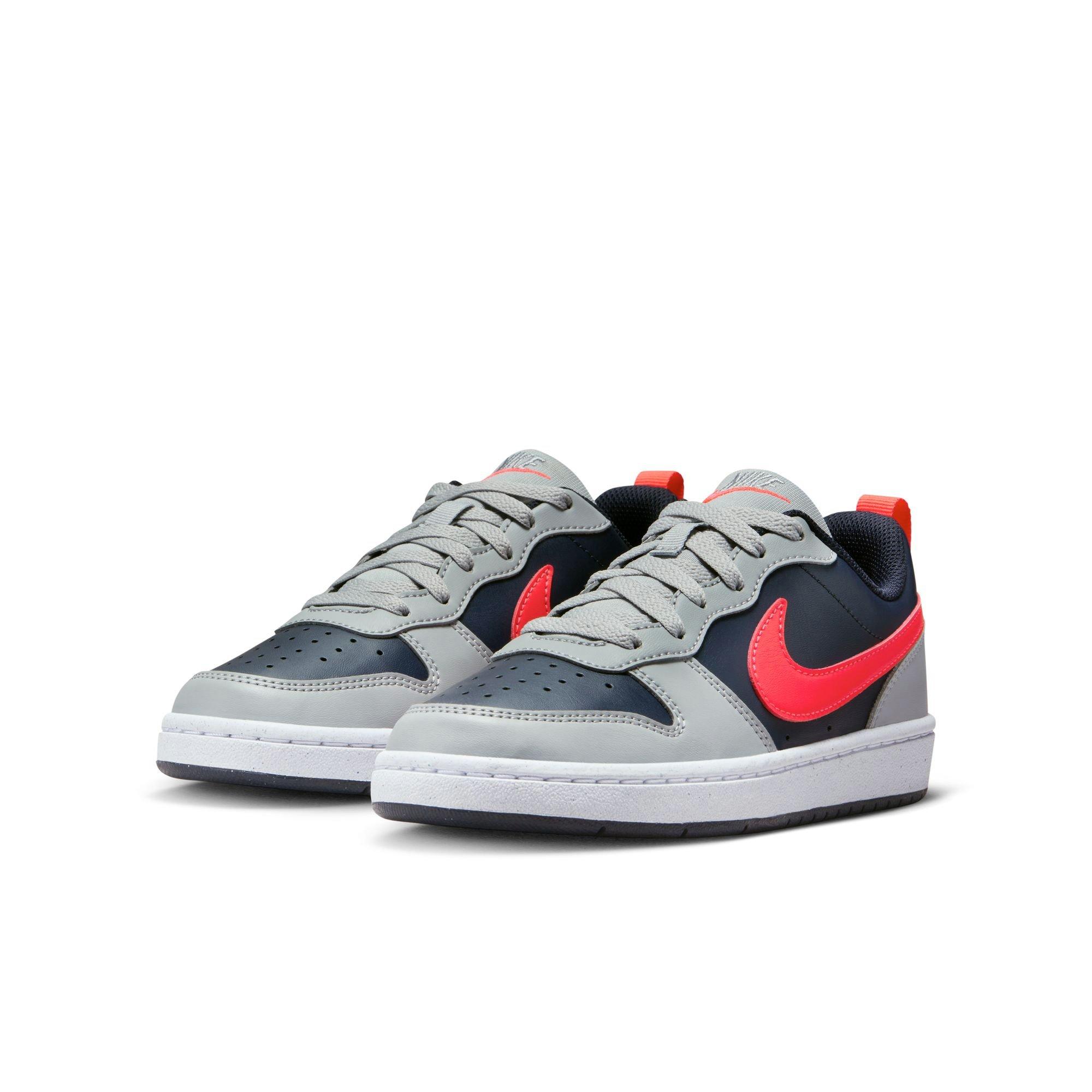 Nike Court Borough Low Recraft "Grey/Red" Grade School Boys' Shoe - GREY/RED Thumbnail View 5