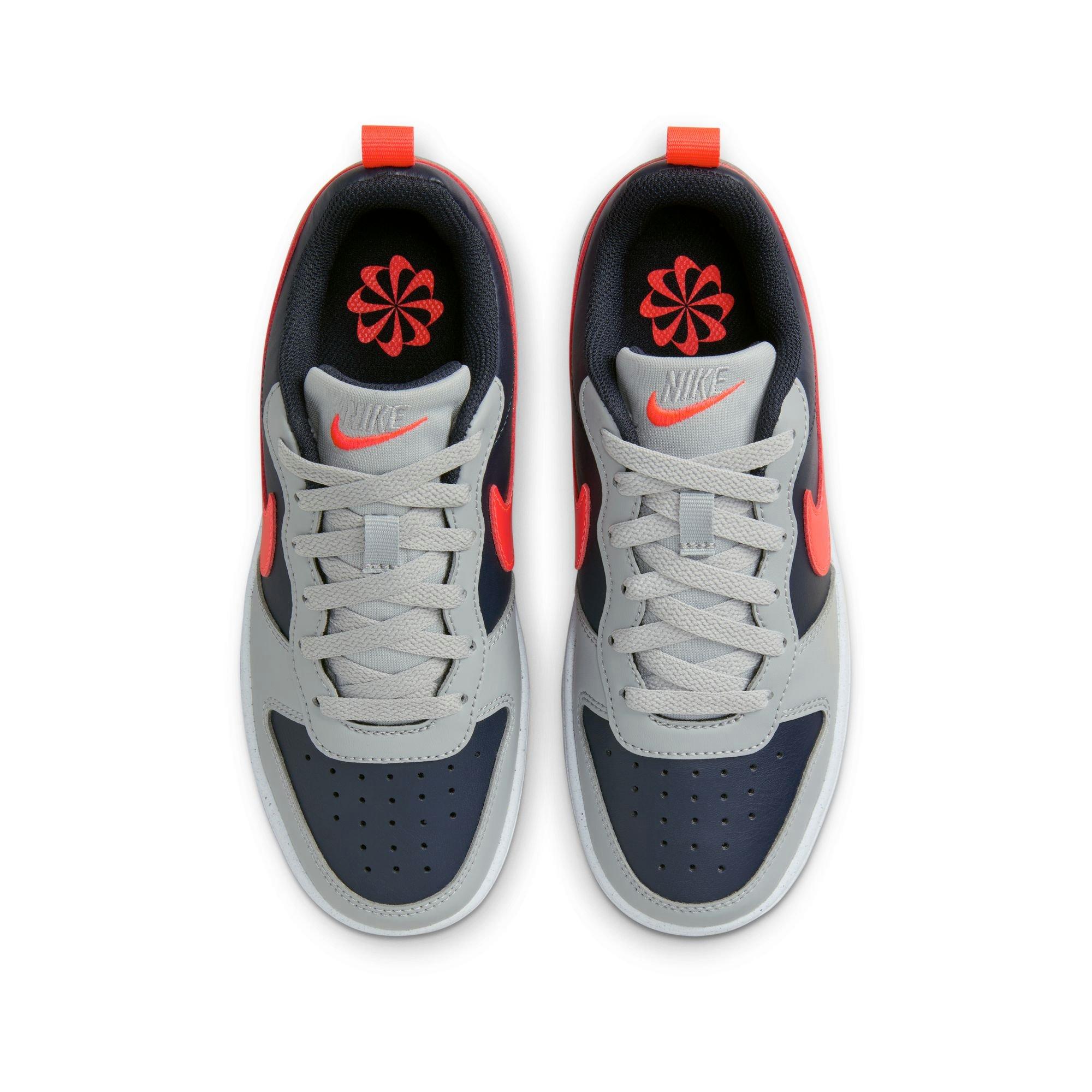 Nike Court Borough Low Recraft "Grey/Red" Grade School Boys' Shoe - GREY/RED Thumbnail View 6