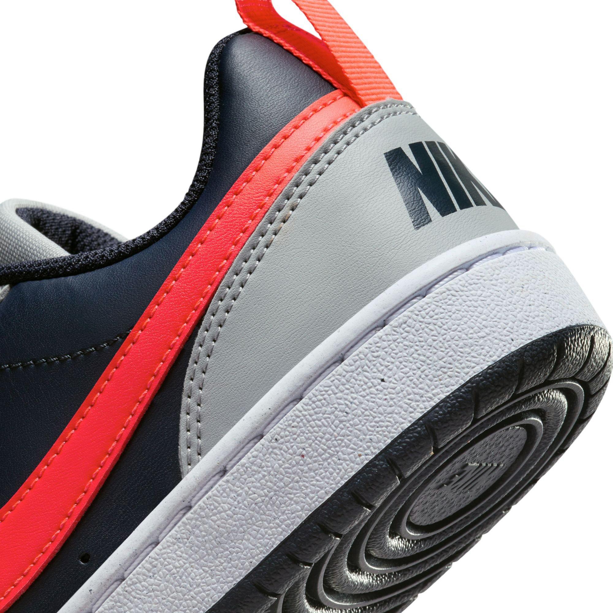 Nike Court Borough Low Recraft "Grey/Red" Grade School Boys' Shoe - GREY/RED Thumbnail View 7