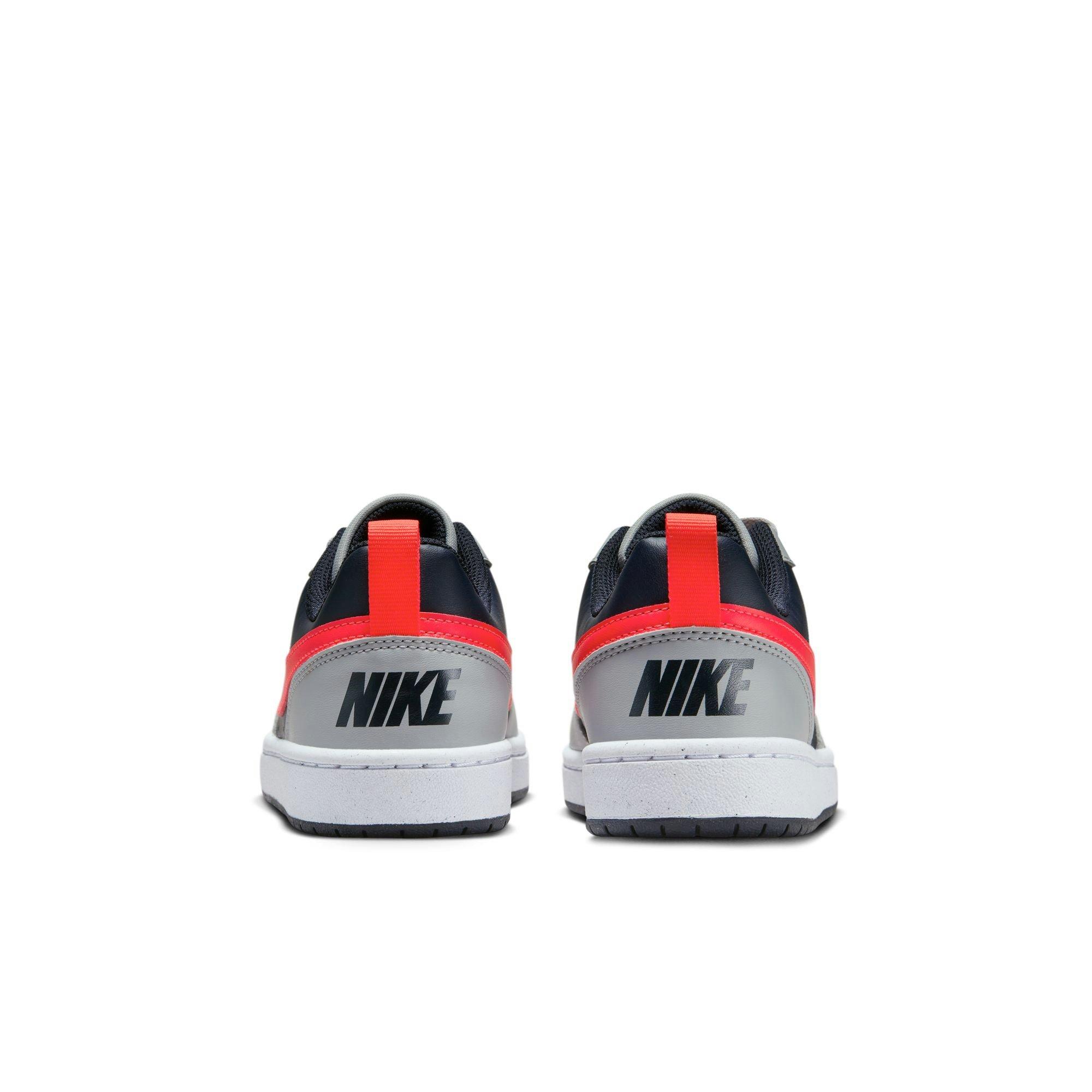 Nike Court Borough Low Recraft "Grey/Red" Grade School Boys' Shoe - GREY/RED Thumbnail View 8