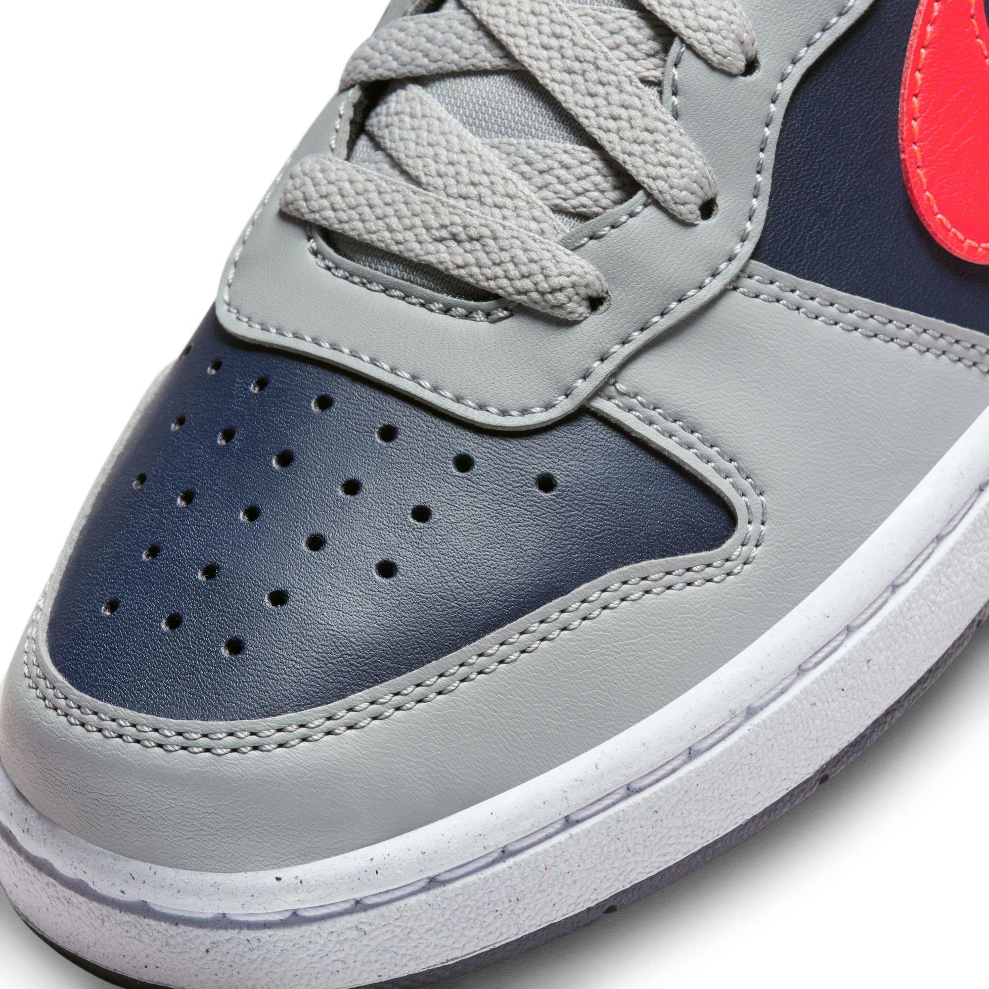 Nike Court Borough Low Recraft "Grey/Red" Grade School Boys' Shoe - GREY/RED Thumbnail View 9